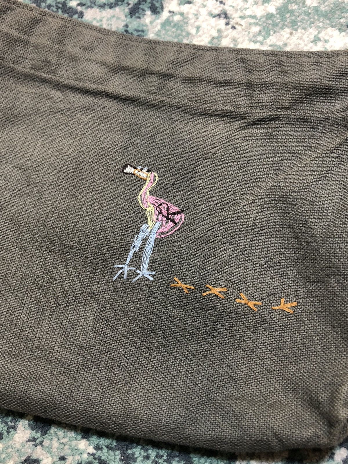 45rpm 45Rpm Japan Heavy Cotton Knitted Flamingo Sacoche Bag Size ONE SIZE - 3 Thumbnail