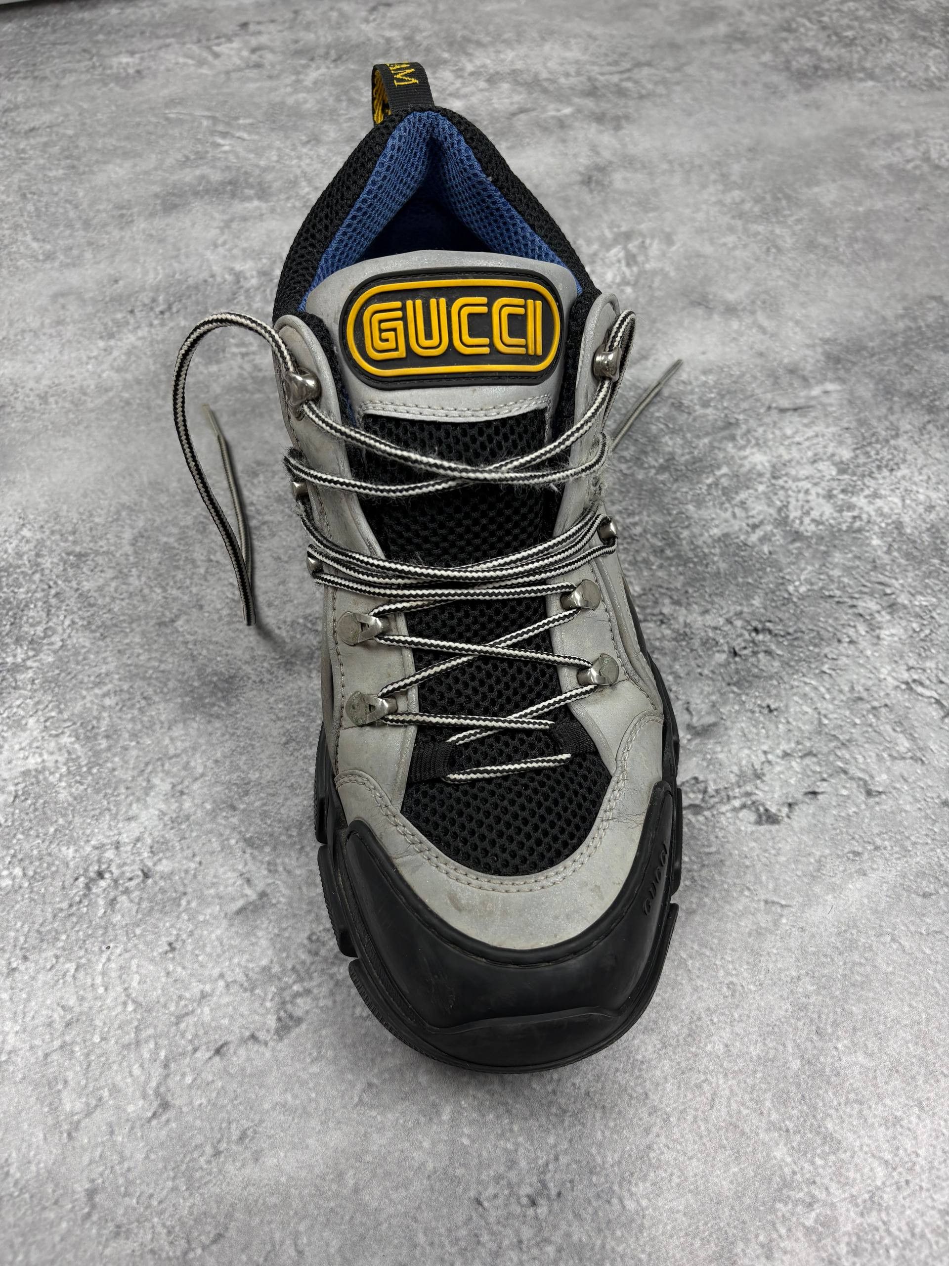 Gucci Gucci FLASHTREK Men’s Black Mesh/Gray Leather Low Sneakers Size US 8 / EU 41 - 5 Thumbnail