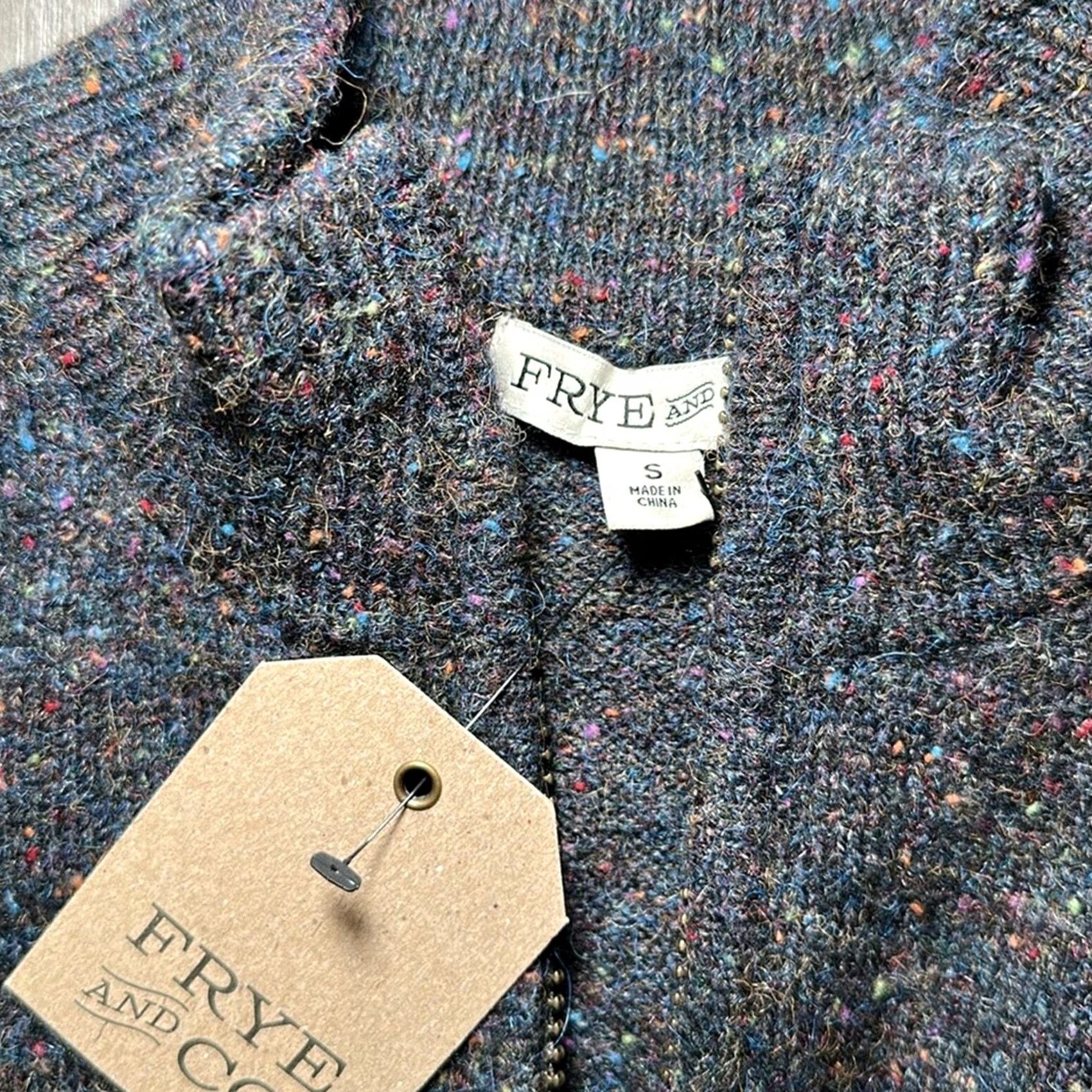 Frye Frye & Co. Quarter Zip Pullover Sweater Shirt Small Men Black Night Sky 55% Polyester 38% Acrylic 5% Wool 2% Spandex NWT Mens Small Size US S / EU 44-46 / 1 - 6 Thumbnail