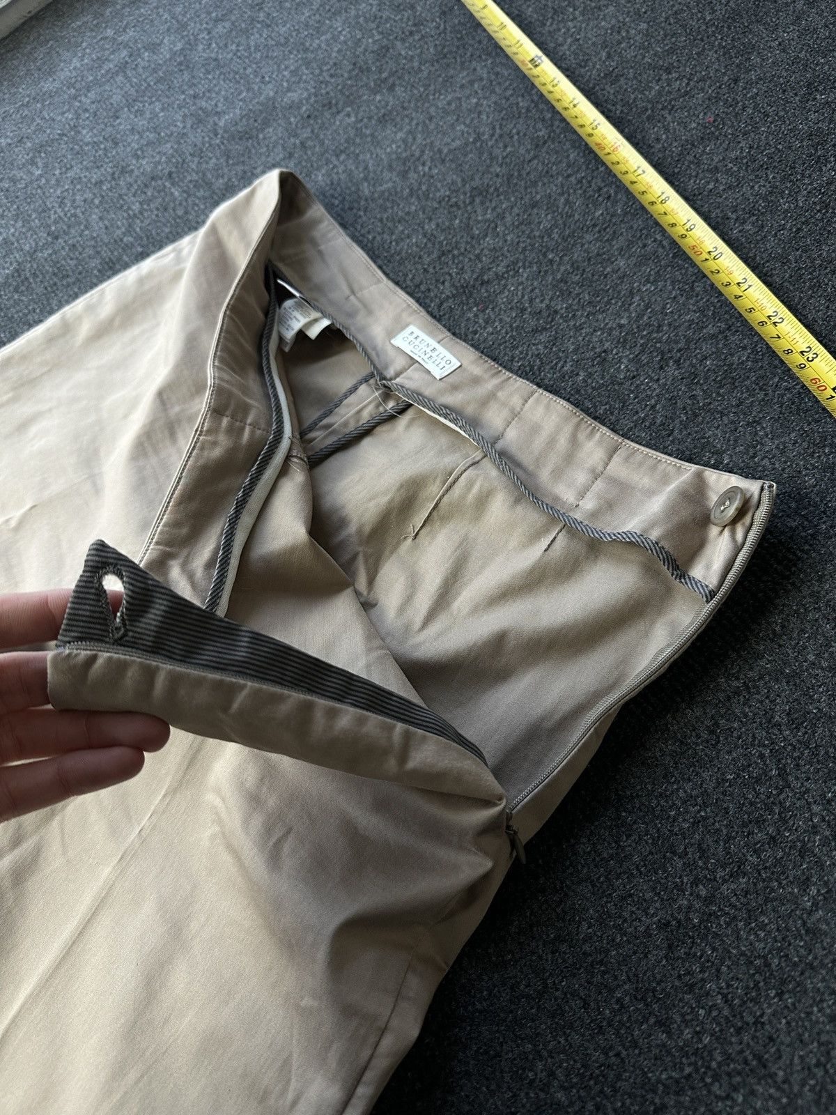 Brunello Cucinelli 🚨 BRUNELLO CUCINELLI BEIGE WOMEN LUXURY PANTS RARE Size 28" / US 6 / IT 42 - 9 Thumbnail