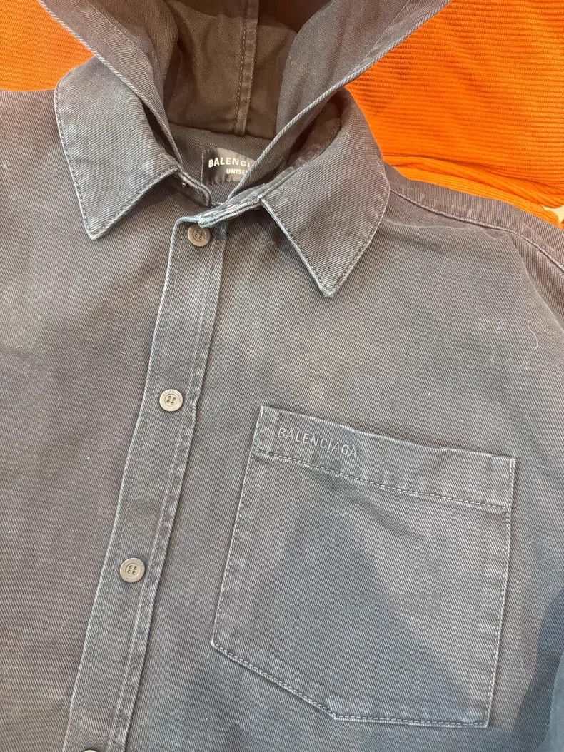 Balenciaga Balenciaga Denim Shirt Parka Size US S / EU 44-46 / 1 - 2 Thumbnail