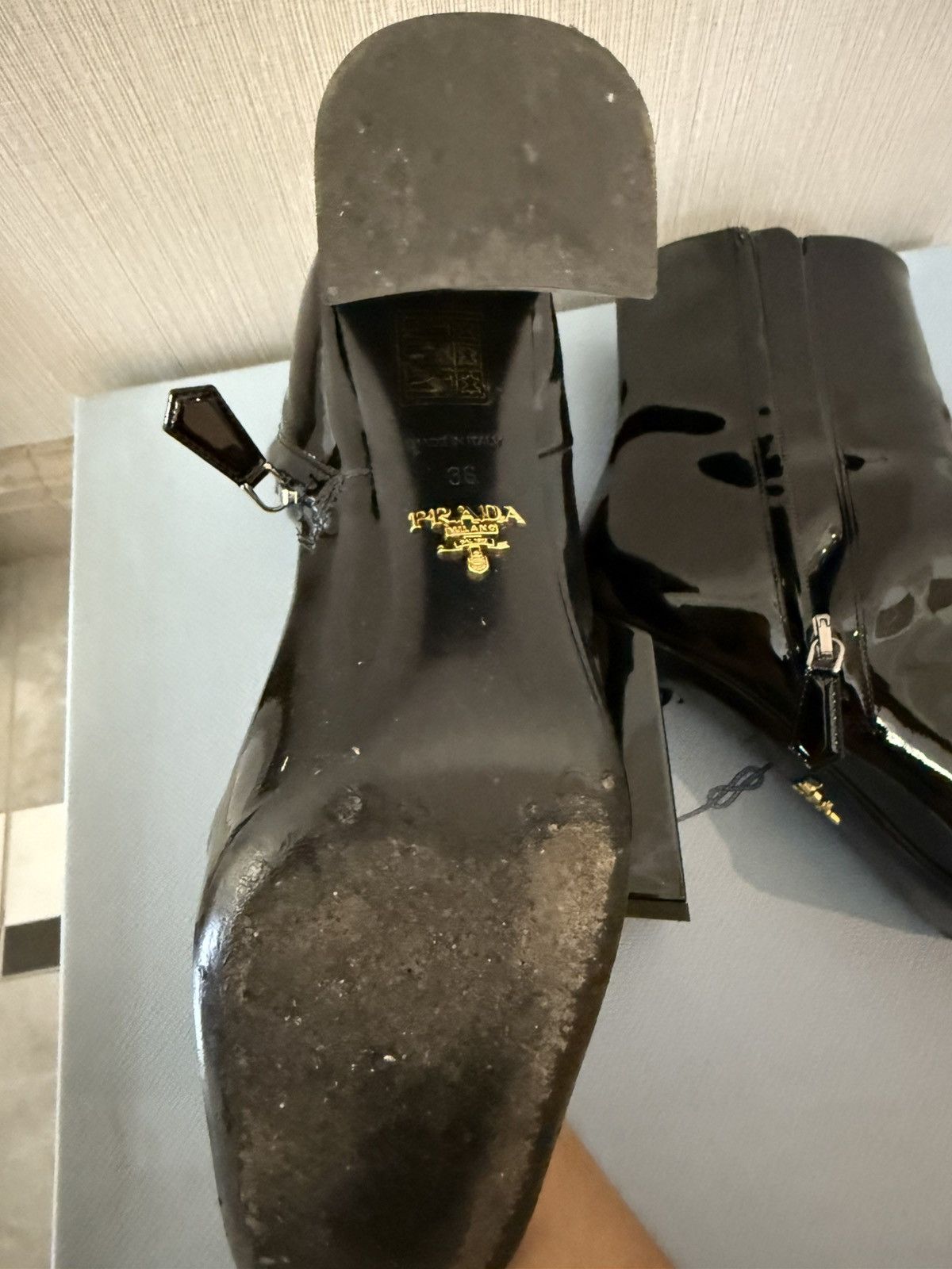 Prada Prada Black Ankle Boots Size US 6 / IT 36 - 2 Thumbnail