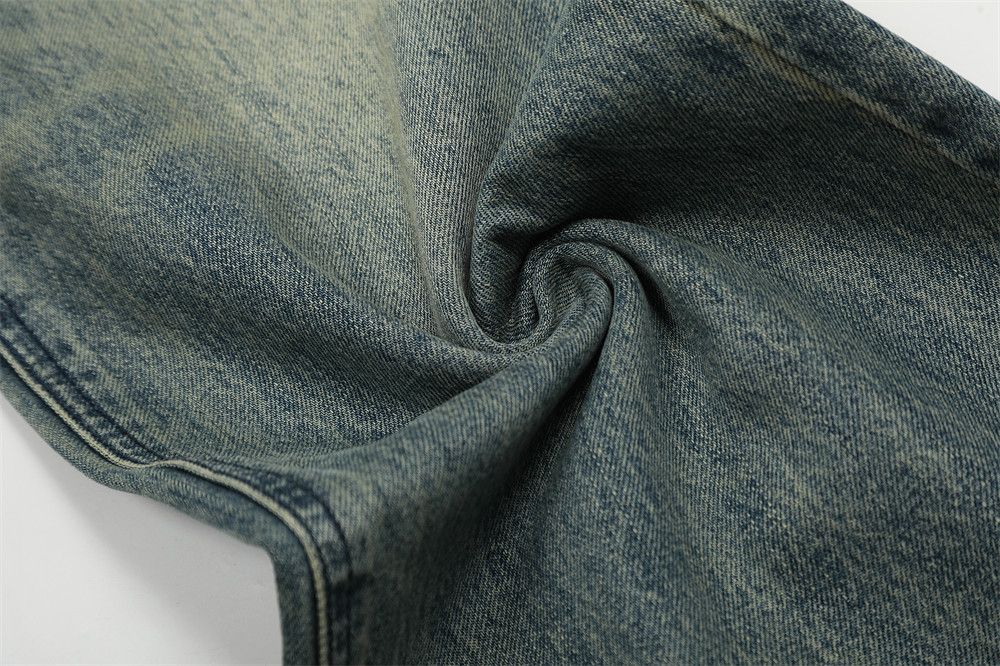 Japanese Brand × Jean Men's American style washed distressed wide leg jeans Size US 34 / EU 50 - 6 Thumbnail