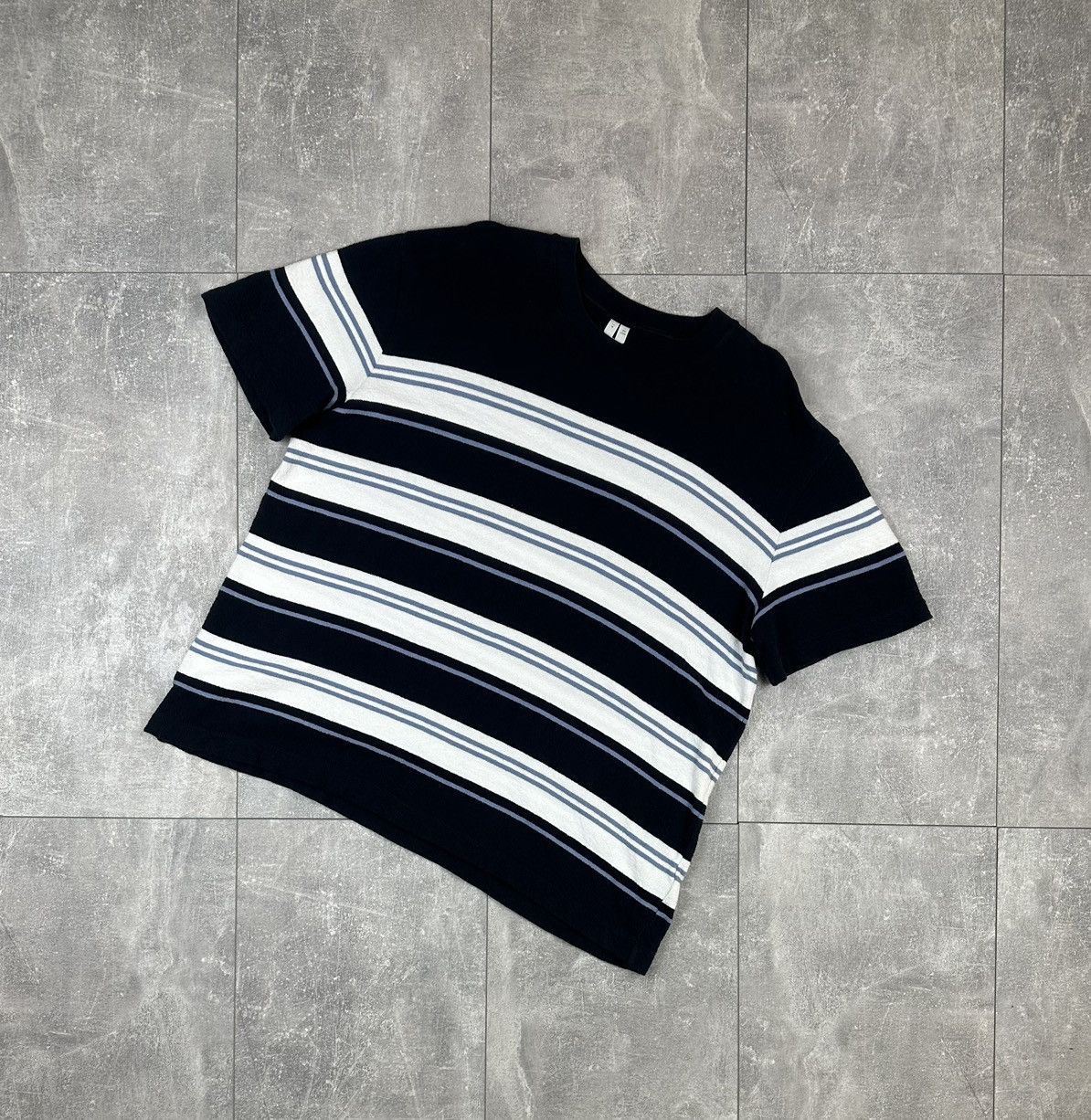 Arket Mens Plush Striped T-Shirt