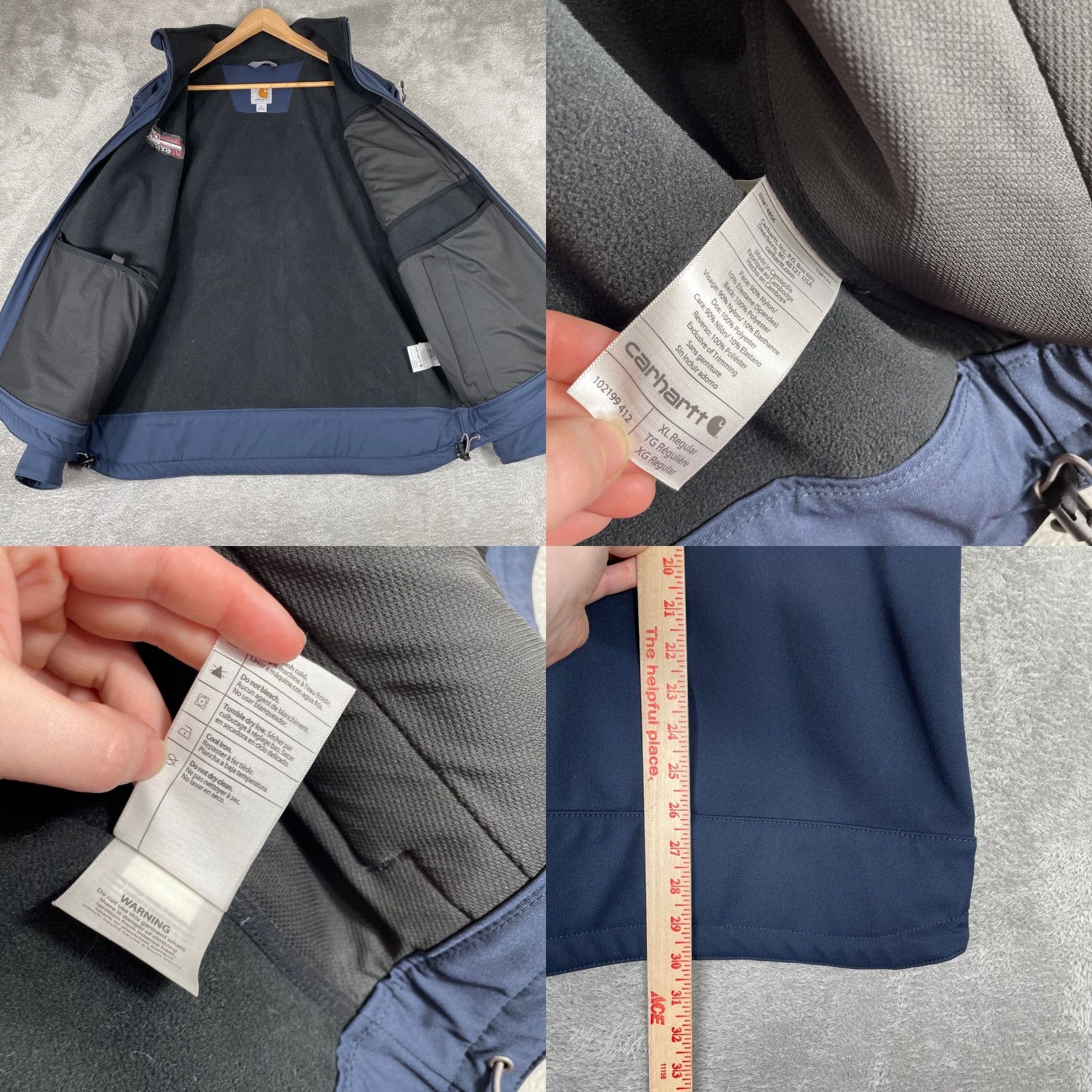 Carhartt Carhartt Softshell Jacket Mens XL Navy Blue MP Systems Logo Workwear Size US XL / EU 56 / 4 - 8 Thumbnail