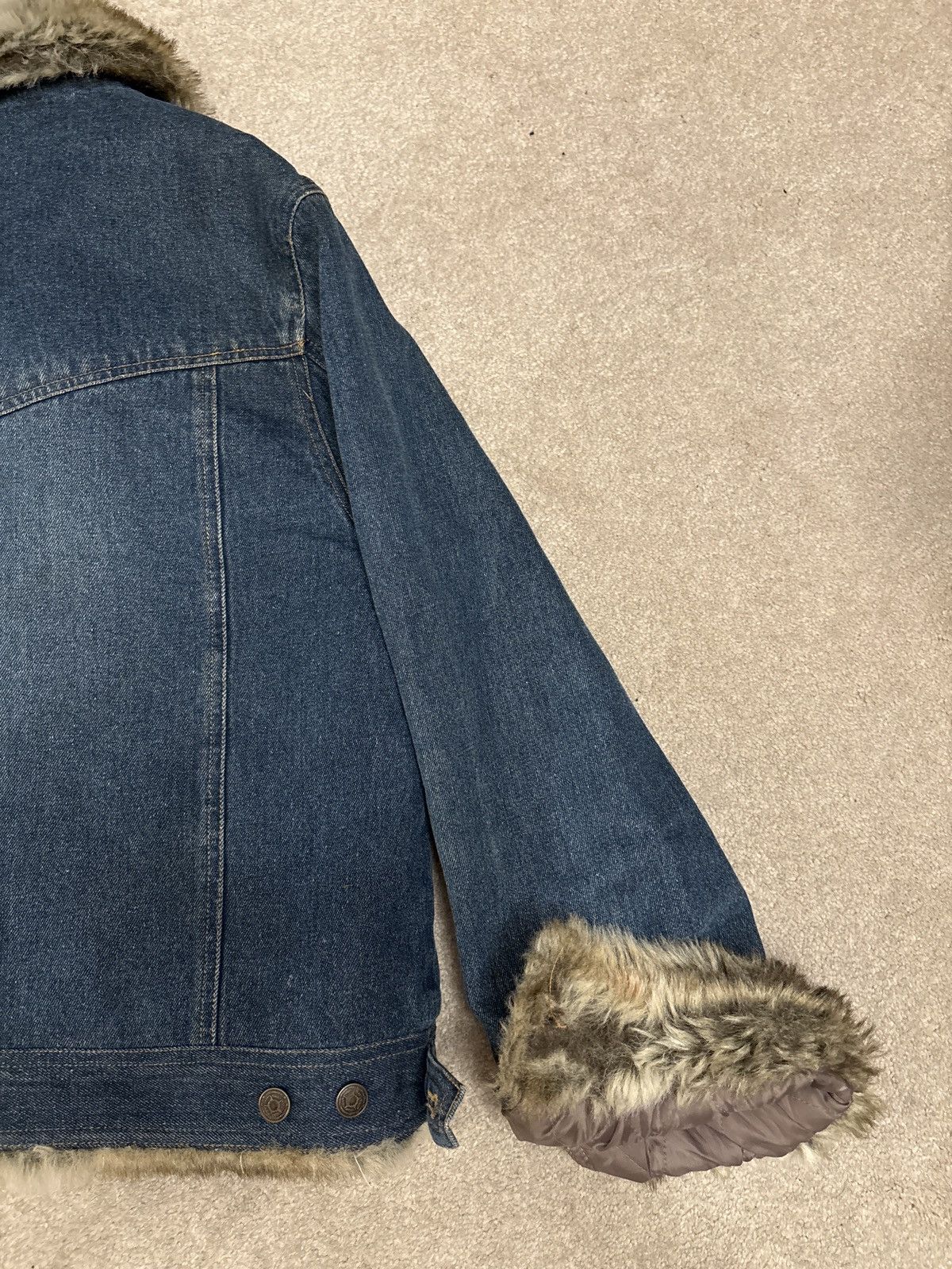 Other Fabio Denim Trucker Faux Fur Jacket Size US M / EU 48-50 / 2 - 5 Thumbnail