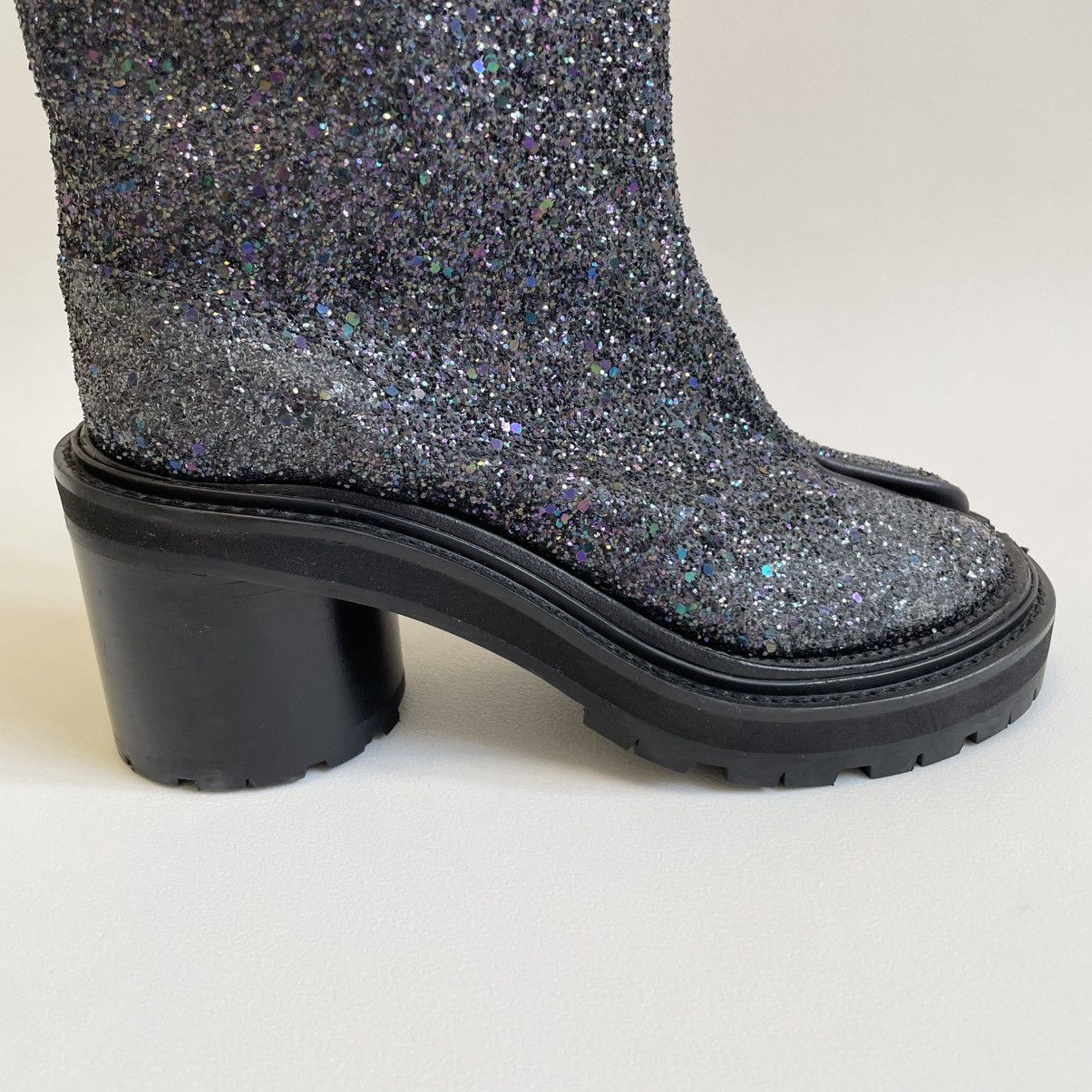 Maison Margiela A/W 19 High Heel Glitter Hunter Tabi Boots Size US 7 / IT 37 - 13 Thumbnail