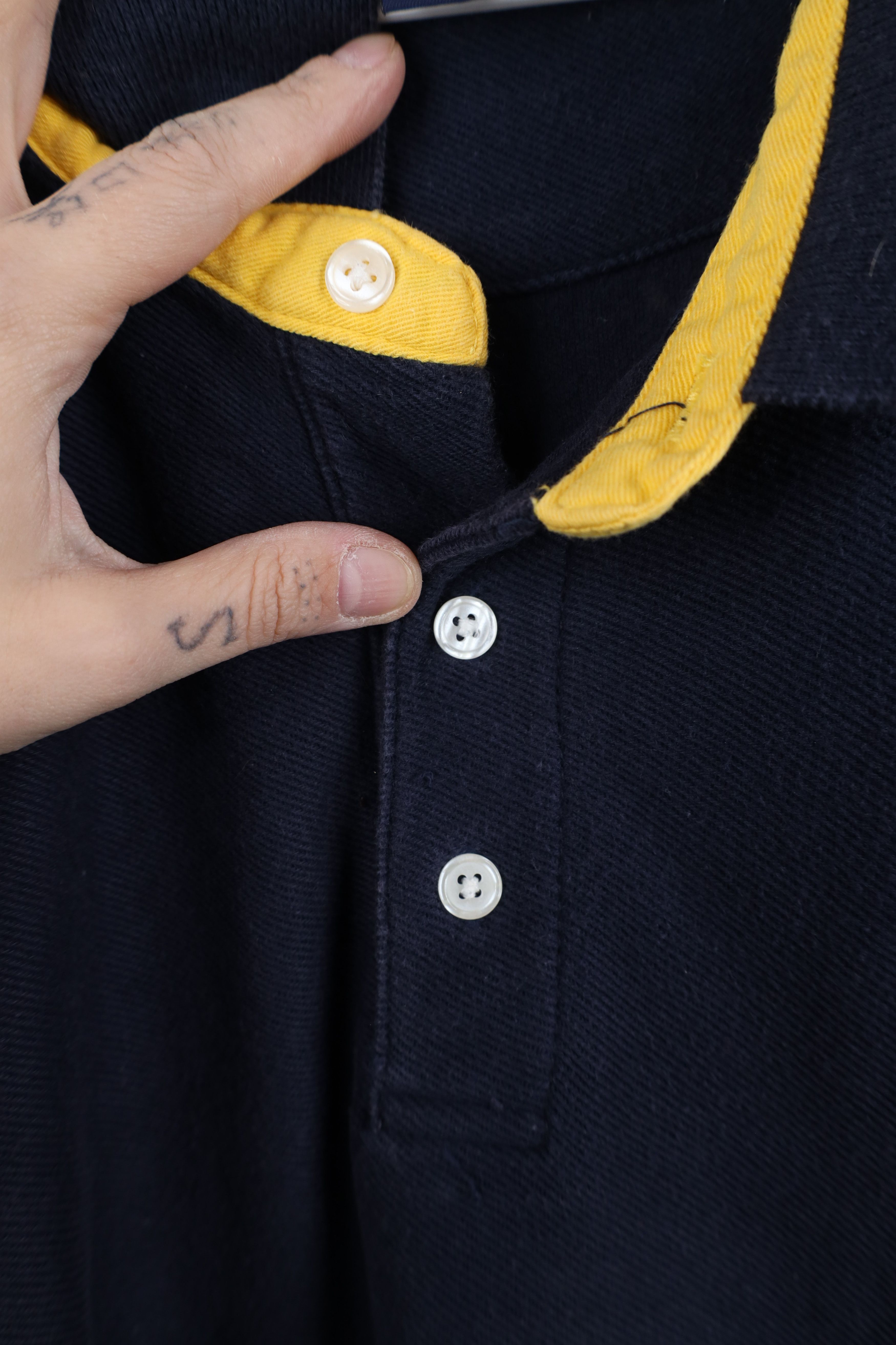 Ralph Lauren Vintage 90s Chaps Ralph Lauren Spell Out Baggy Fit Polo Blue Size US XL / EU 56 / 4 - 9 Thumbnail