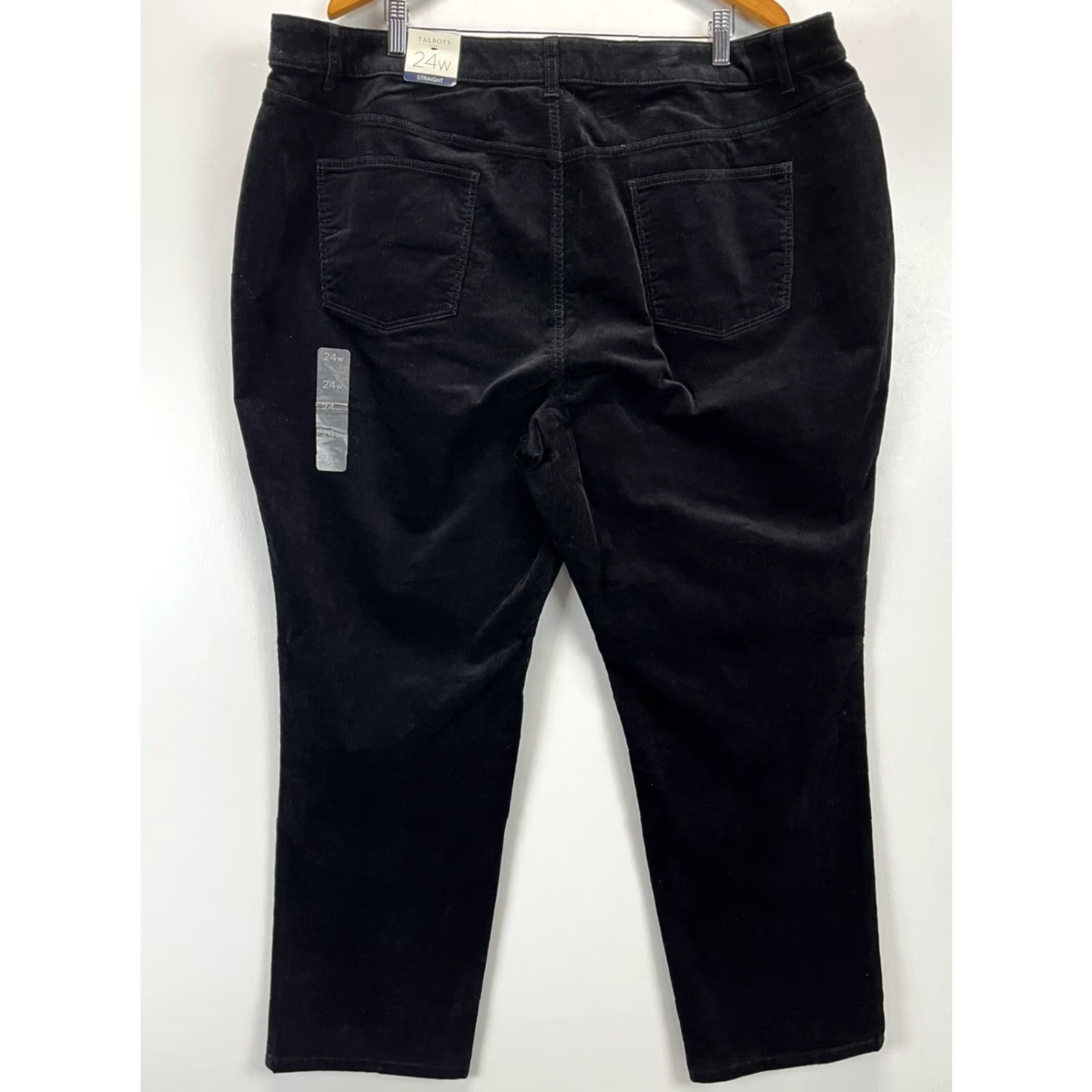 Talbots Talbots Plus Size 24W Black Straight Leg Corduroy Pants Womens Size 42" / US 20 - 3 Thumbnail