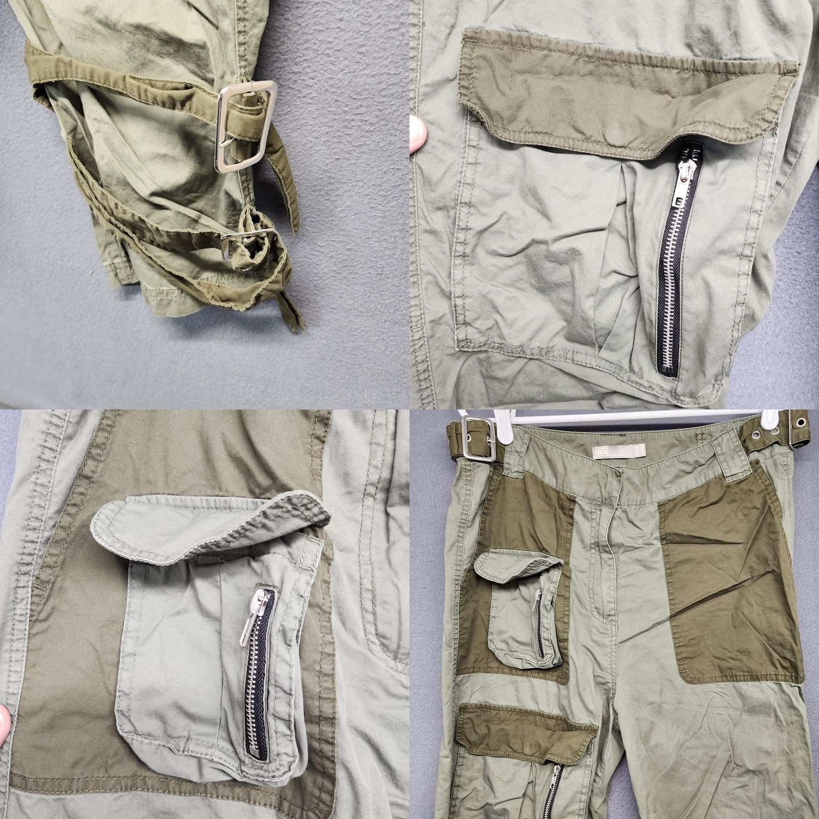 Asos ASOS Pants Womens Size 10 Green Utility Cargo Cotton Hiking Gorpcore Pants Womens 10 Green Cargo Cotton Hiking Gorpcore Mens? Size 32" / US 10 / IT 46 - 10 Thumbnail