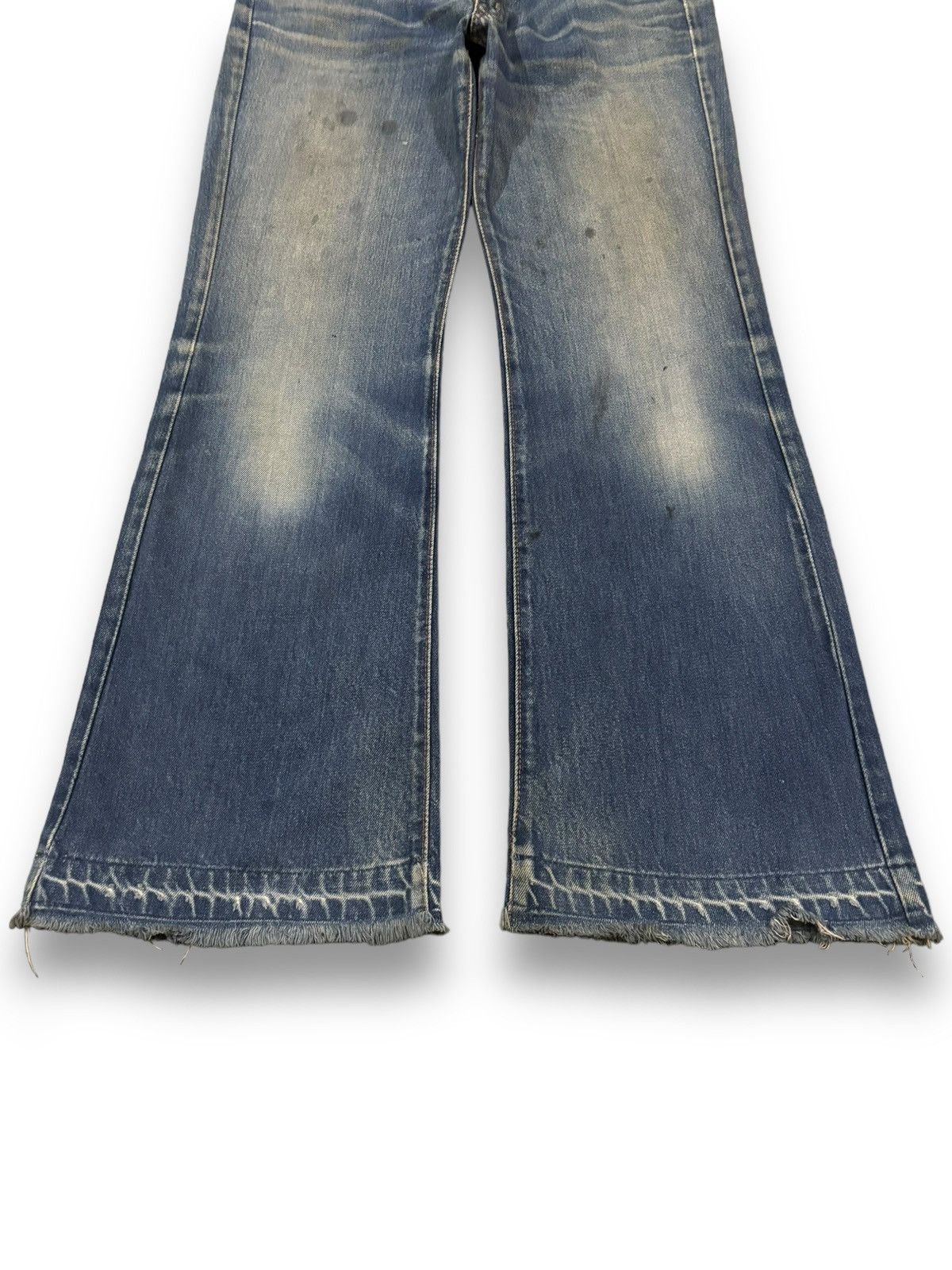 Big John Vintage 90s Japanese Brand Mud Wash Flare Bell Bottom Jeans Size US 30 / EU 46 - 8 Thumbnail