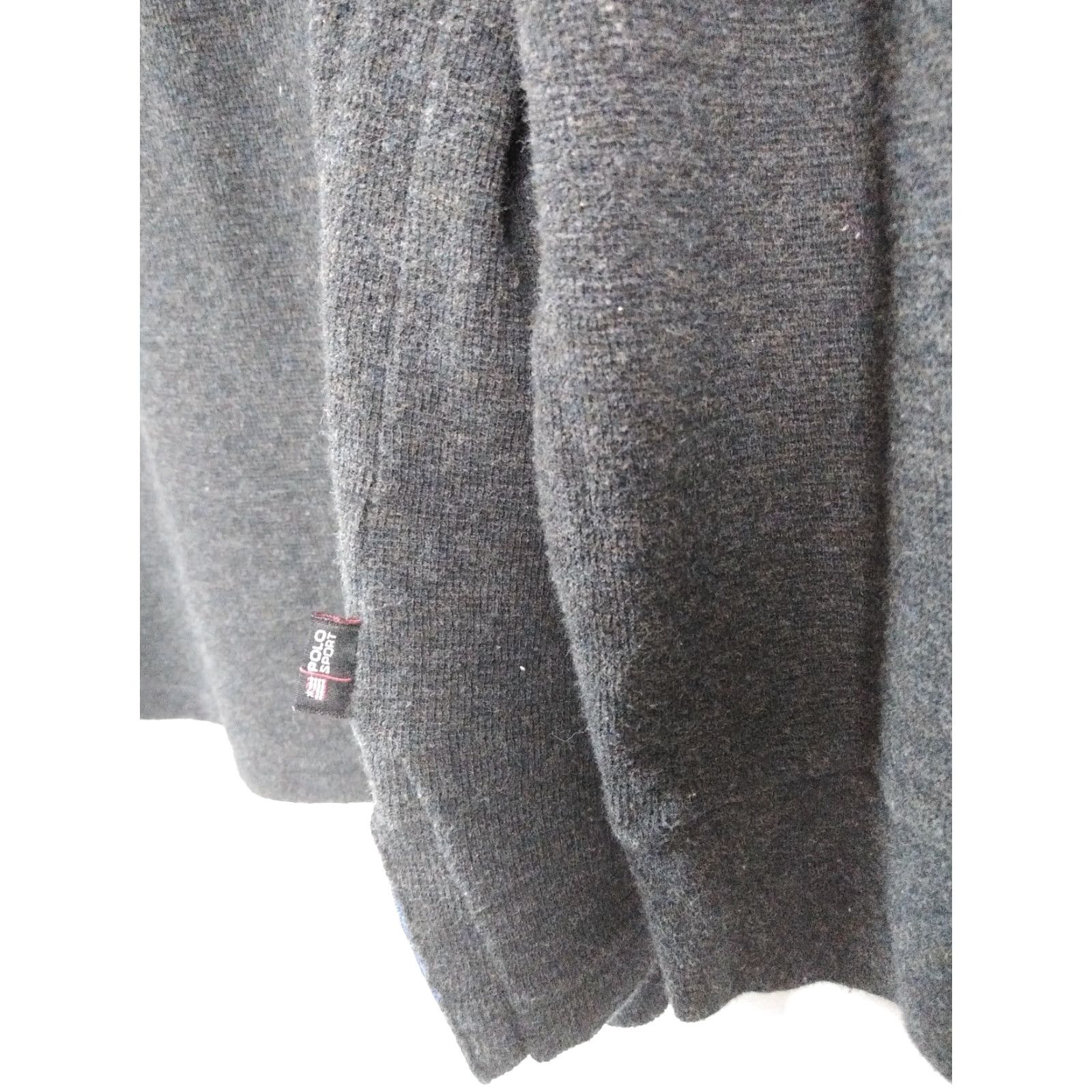 Polo Ralph Lauren VINTAGE 90s Polo Sport Ralph Lauren Mens Polo Pullover Knit Long Sleeve M Dark Gray Pullover Sweater 90s Theme Mens Size US M / EU 48-50 / 2 - 4 Thumbnail