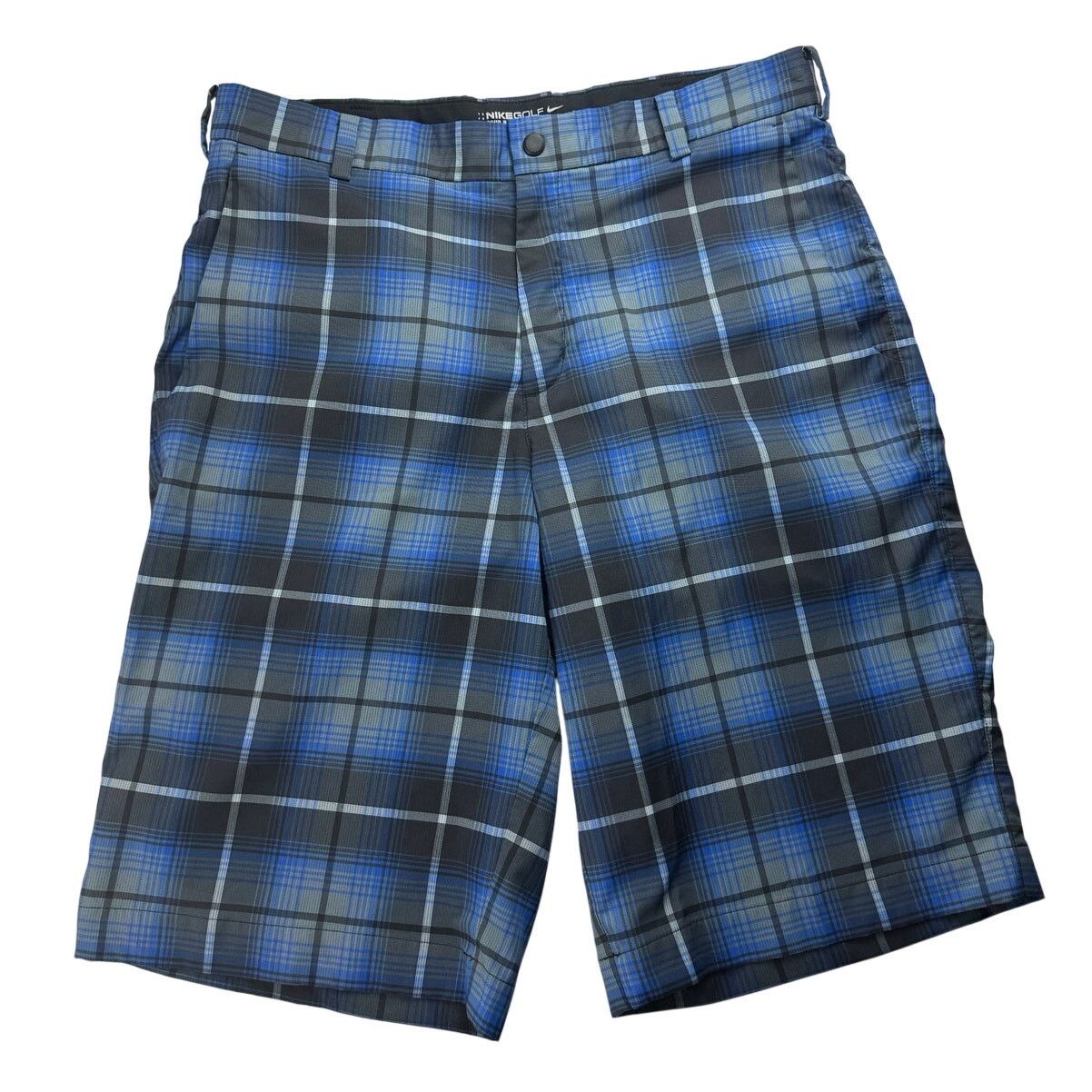 Nike Nike Golf DRI-FIT Men's Blue Plaid Shorts - Size 32/M Size US 32 / EU 48 - 1 Thumbnail