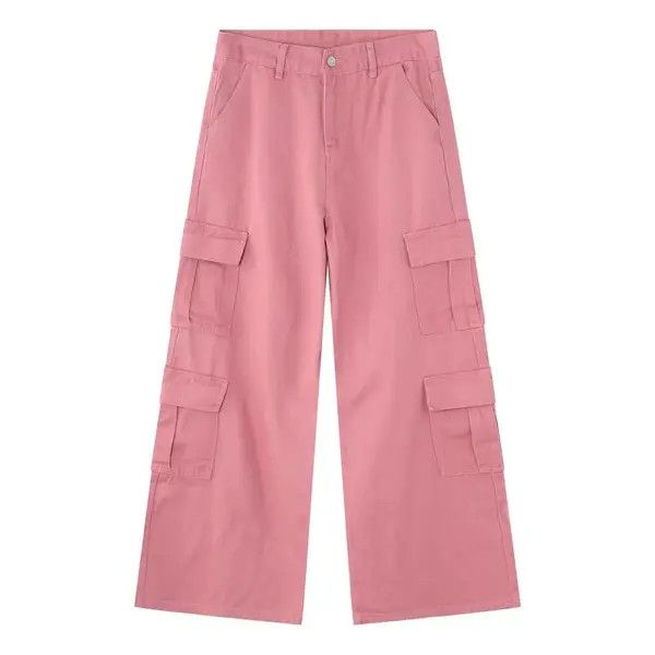 VIBE Fashion retro y2k pink cargo pants Size US 34 / EU 50 - 6 Thumbnail