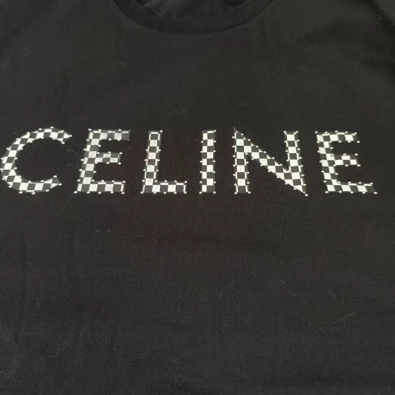 Celine CELINE Studded Logo Loose Short Sleeve TShirt Size US M / EU 48-50 / 2 - 3 Thumbnail