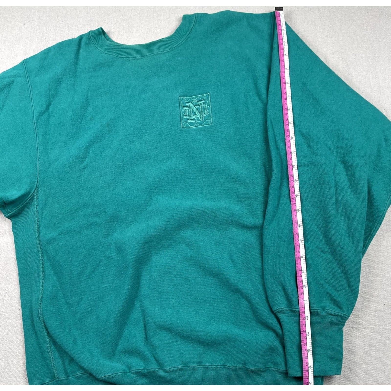 Champion VINTAGE Champion Notre Dame Irish Sweatshirt XL Green Reverse Weave Long Sleeve Pullover College Football Mens Size US XL / EU 56 / 4 - 6 Thumbnail