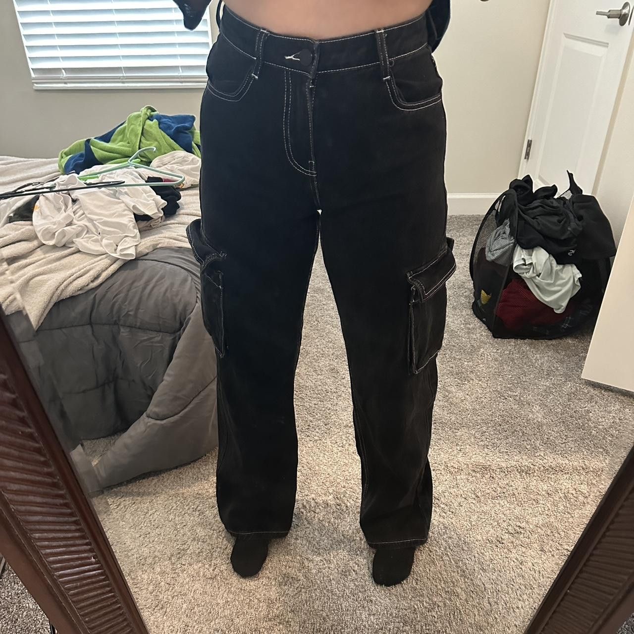 Bershka Bershka Black Pocket Denim Size 28" / US 6 / IT 42 - 4 Thumbnail