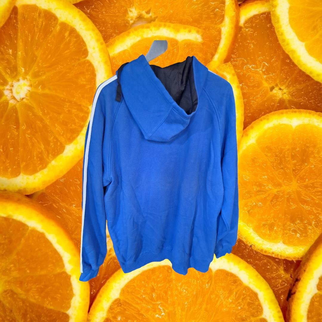 Adidas Adidas Blue Hooded Sweatshirt Size XL Size US XL / EU 56 / 4 - 3 Thumbnail