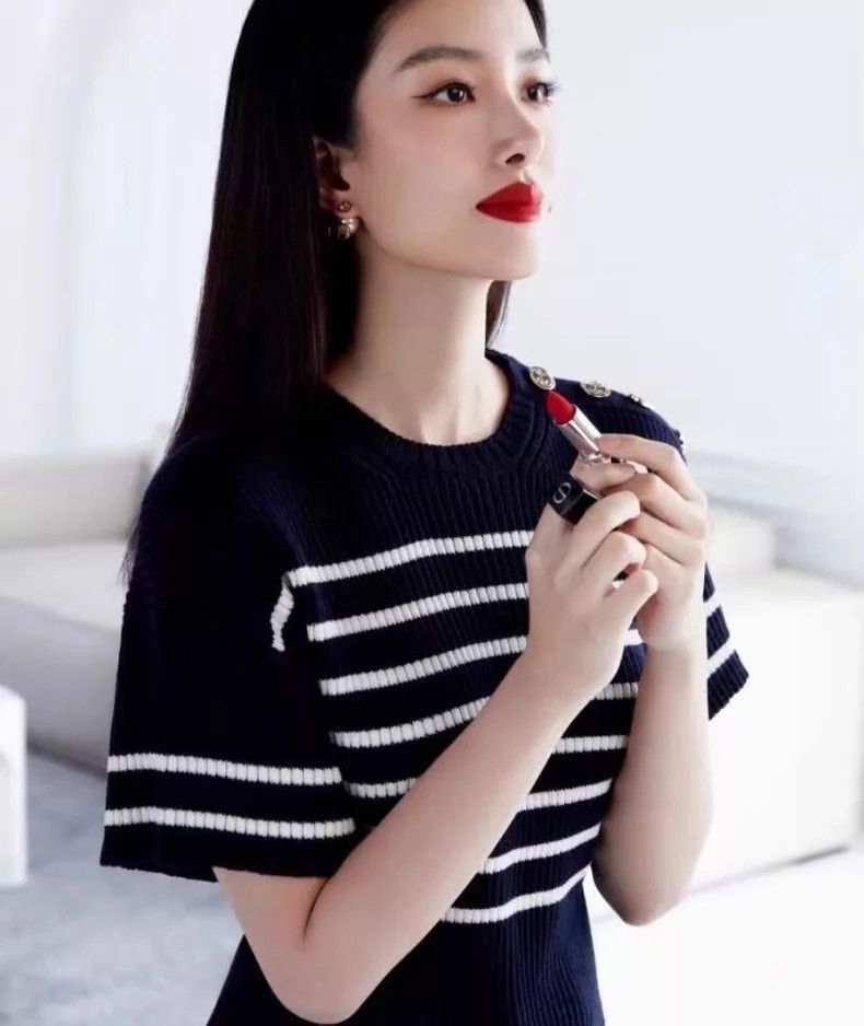 Dior Dior Colour-blocked striped wool back hollow round-neck sh Size XXS / US 00 / IT 34 - 8 Thumbnail