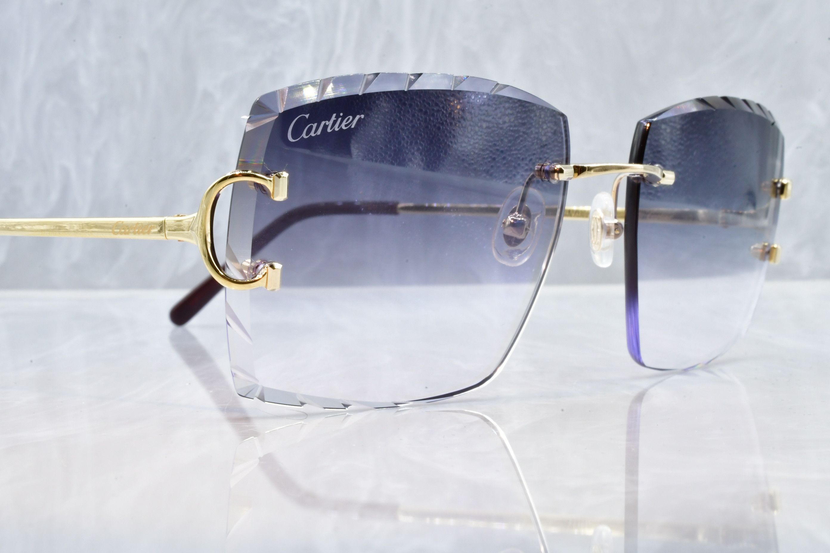 Cartier Cartier Big C Diamond cut Chrome hearts decor glasses