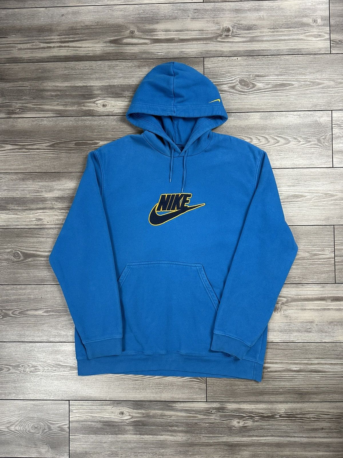 Nike × Vintage Vintage Y2K Nike Spell Out Hoodie Size US XXL / EU 58 / 5 - 1 Thumbnail