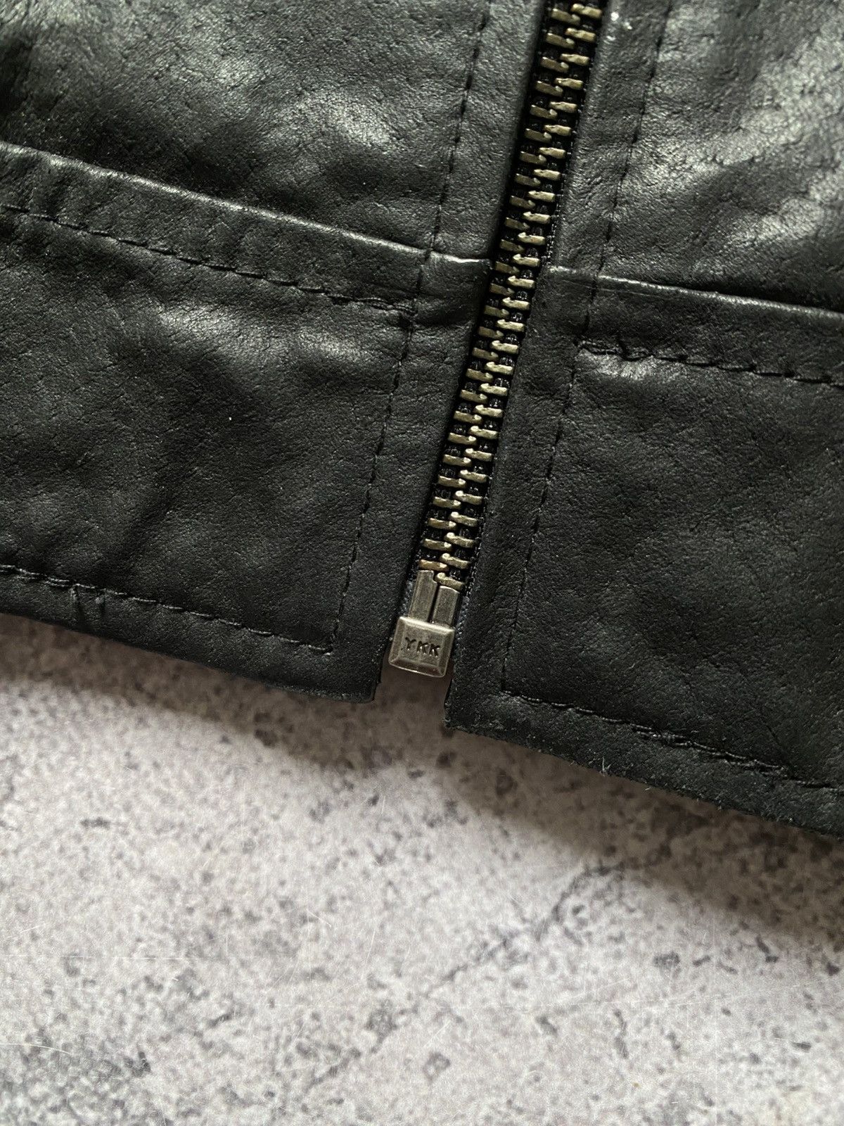Vintage Vintage F&F Biker Jacket Leather Avant Garde Y2K Black Size US XXL / EU 58 / 5 - 9 Thumbnail