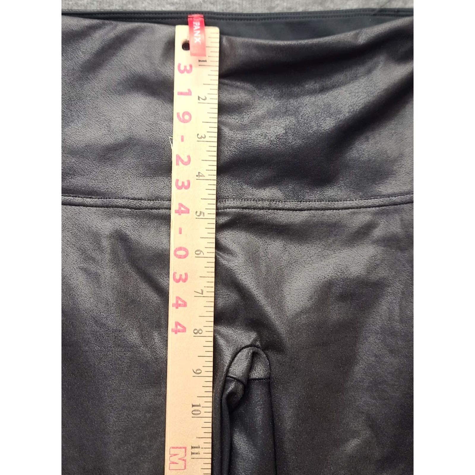 Spanx Spanx Moto Leggings Womens L Slim Fit Tapered Leg High Rise Faux Leather Black Size 36" / US 14 / IT 50 - 4 Thumbnail