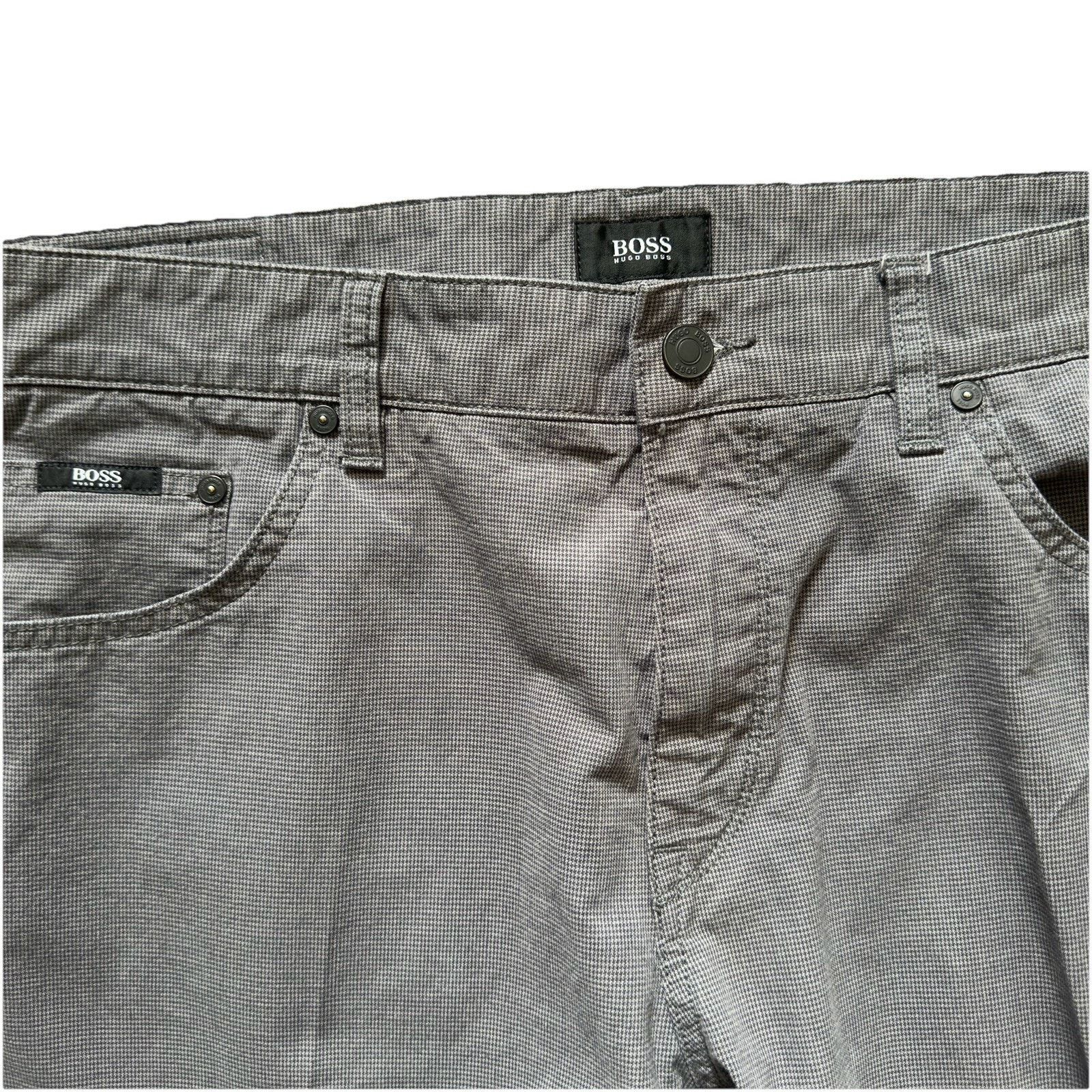 Hugo Boss Hugo Boss Maine Regular Fit Grey Micro-Pattern Pants 36x34 Size US 36 / EU 52 - 2 Thumbnail