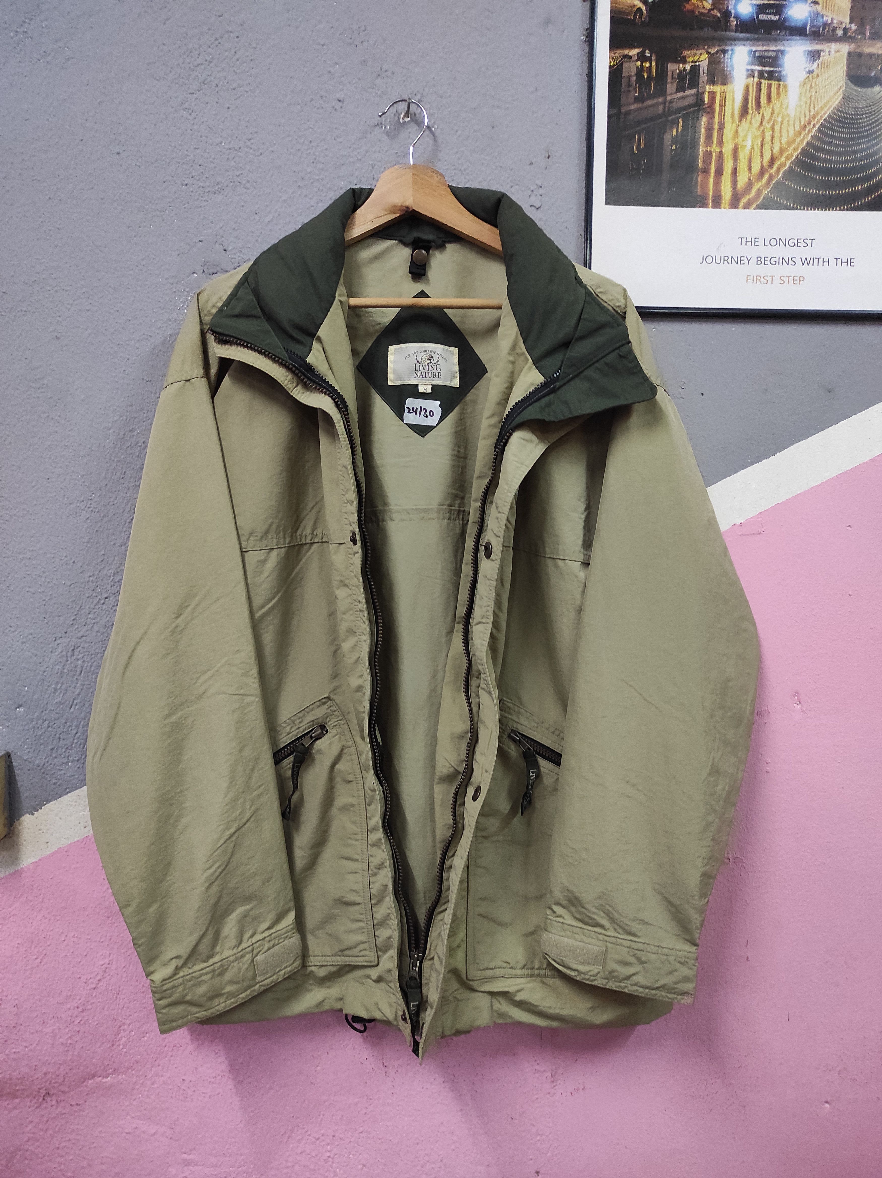 Vintage LIVING NATURE UTILITY JACKET HOODED Size US M / EU 48-50 / 2 - 1 Thumbnail