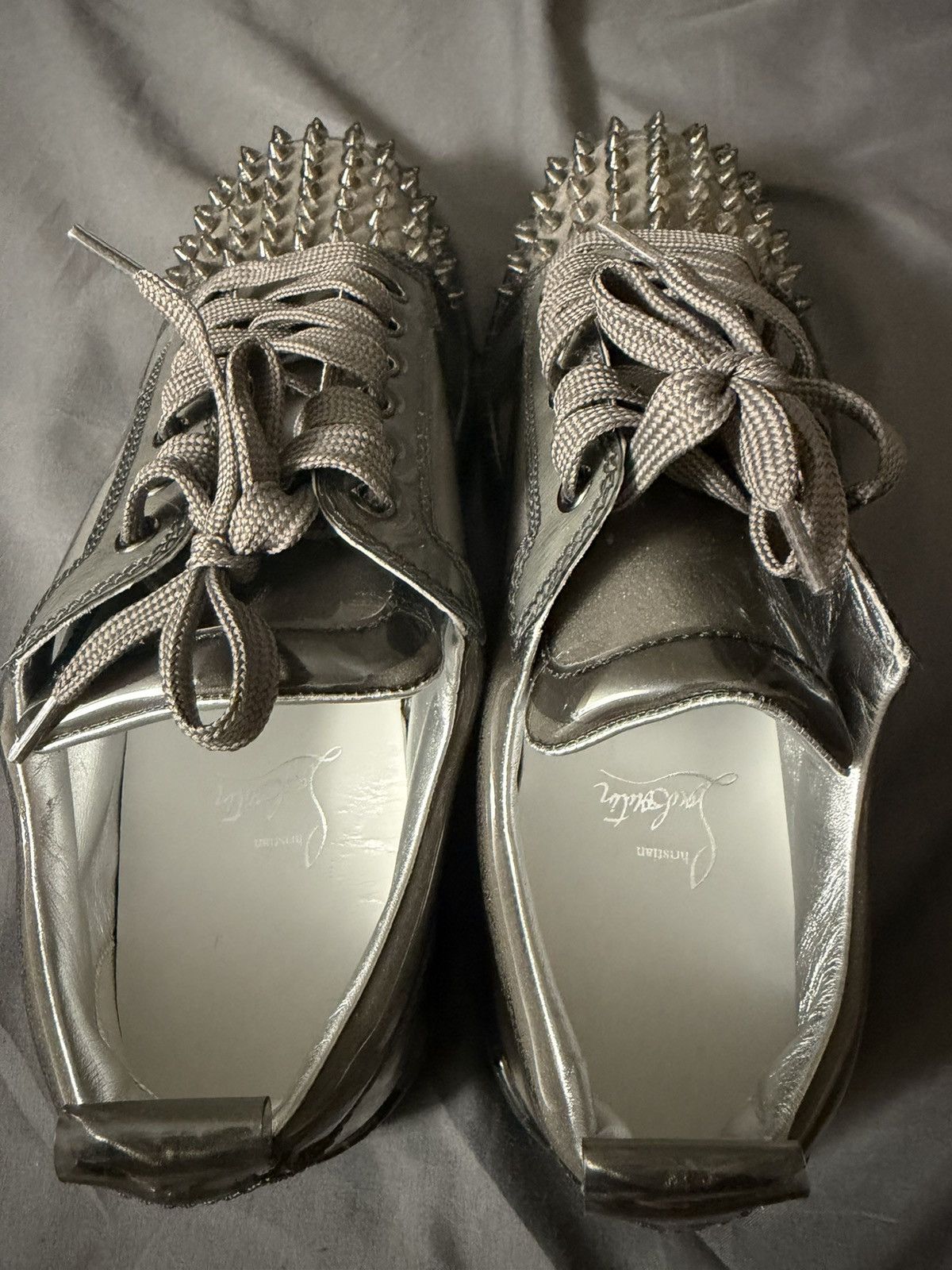 Christian Louboutin Christian Louboutin Gray Xray Low Top Sneakers Sz 40EU/7M US Size US 7 / EU 40 - 5 Thumbnail
