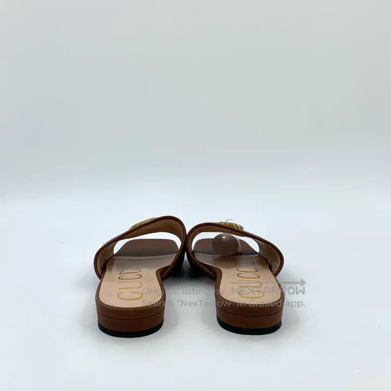 Gucci Gucci Dark blue logo jacquard casual slippers Size US 5.5 / IT 35.5 - 4 Thumbnail