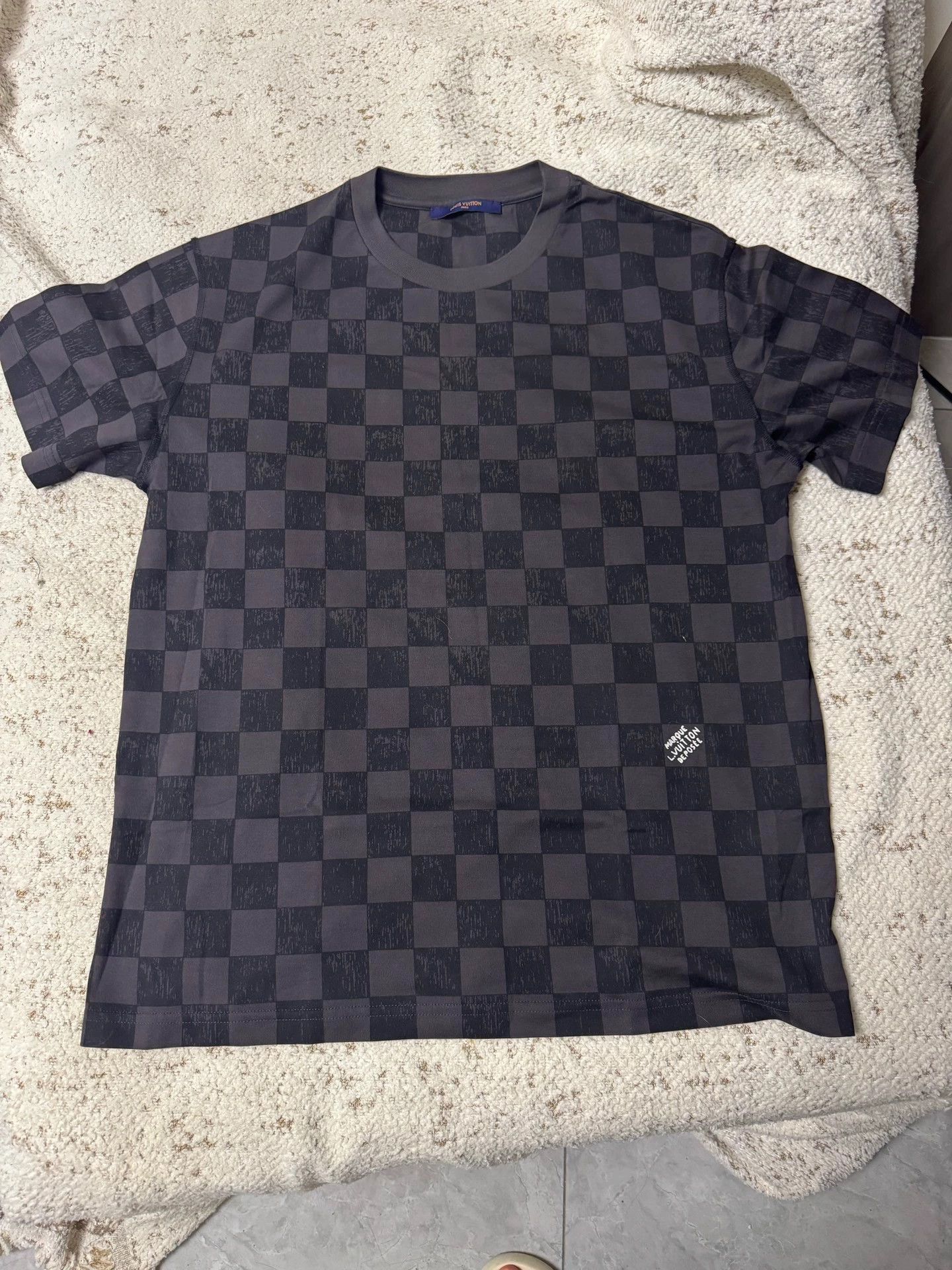 Louis Vuitton LV Damier Checkerboard Short Sleeve Authentic Tee Size US L / EU 52-54 / 3 - 1 Thumbnail
