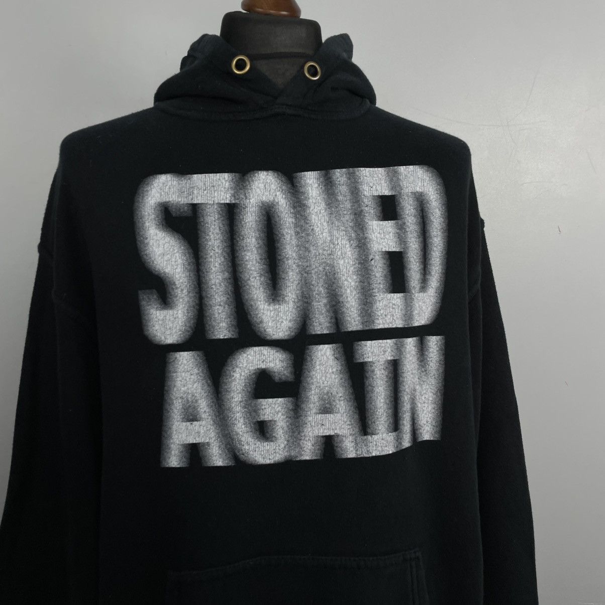 Vintage Vintage 90s Faded Stoned Again Humor Hoodie style Balenciaga Size US XL / EU 56 / 4 - 5 Thumbnail