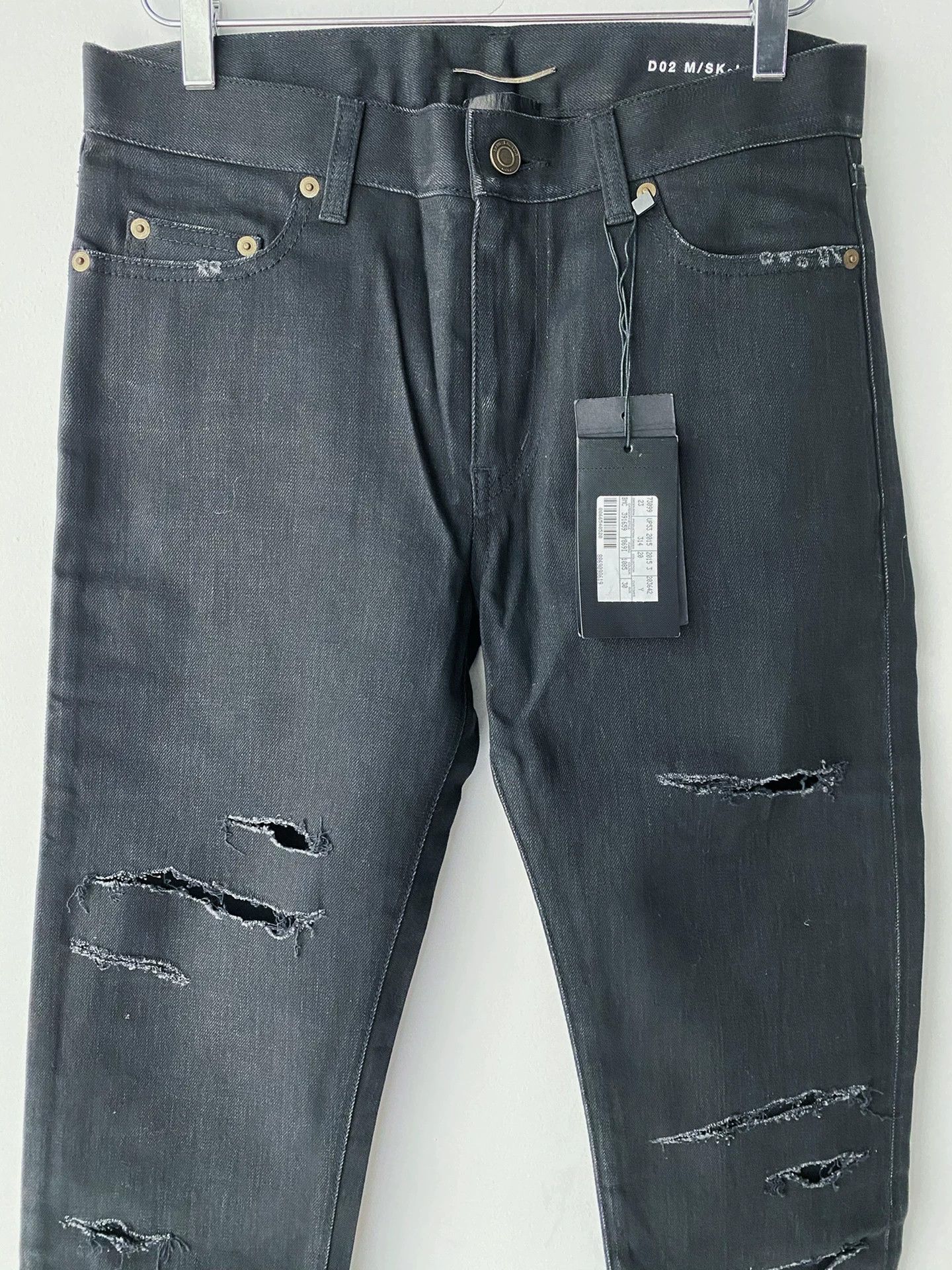 Saint Laurent Paris Saint Laurent SLPD02 15ss Distressed Black Jeans Size US 30 / EU 46 - 1 Thumbnail
