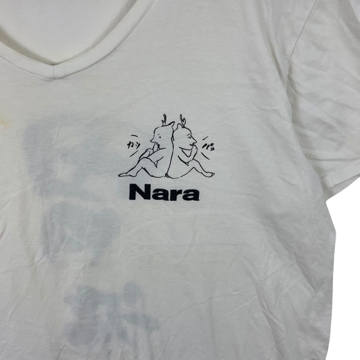 Vintage JAPAN TRADITIONAL KANJI Nara Ancient City Tee Shirt Top Size XL / US 12-14 / IT 48-50 - 4 Thumbnail