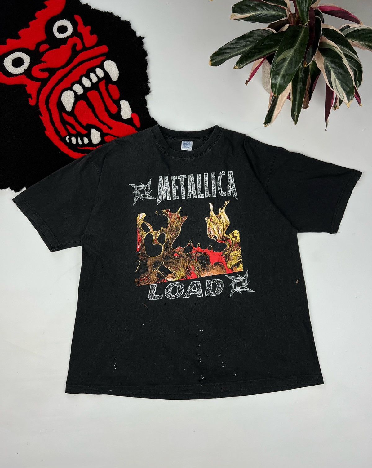 image of Band Tees x Metallica Vintage 90's Metallica Load Band Tee Distressed in Black, Men's (Size XL)