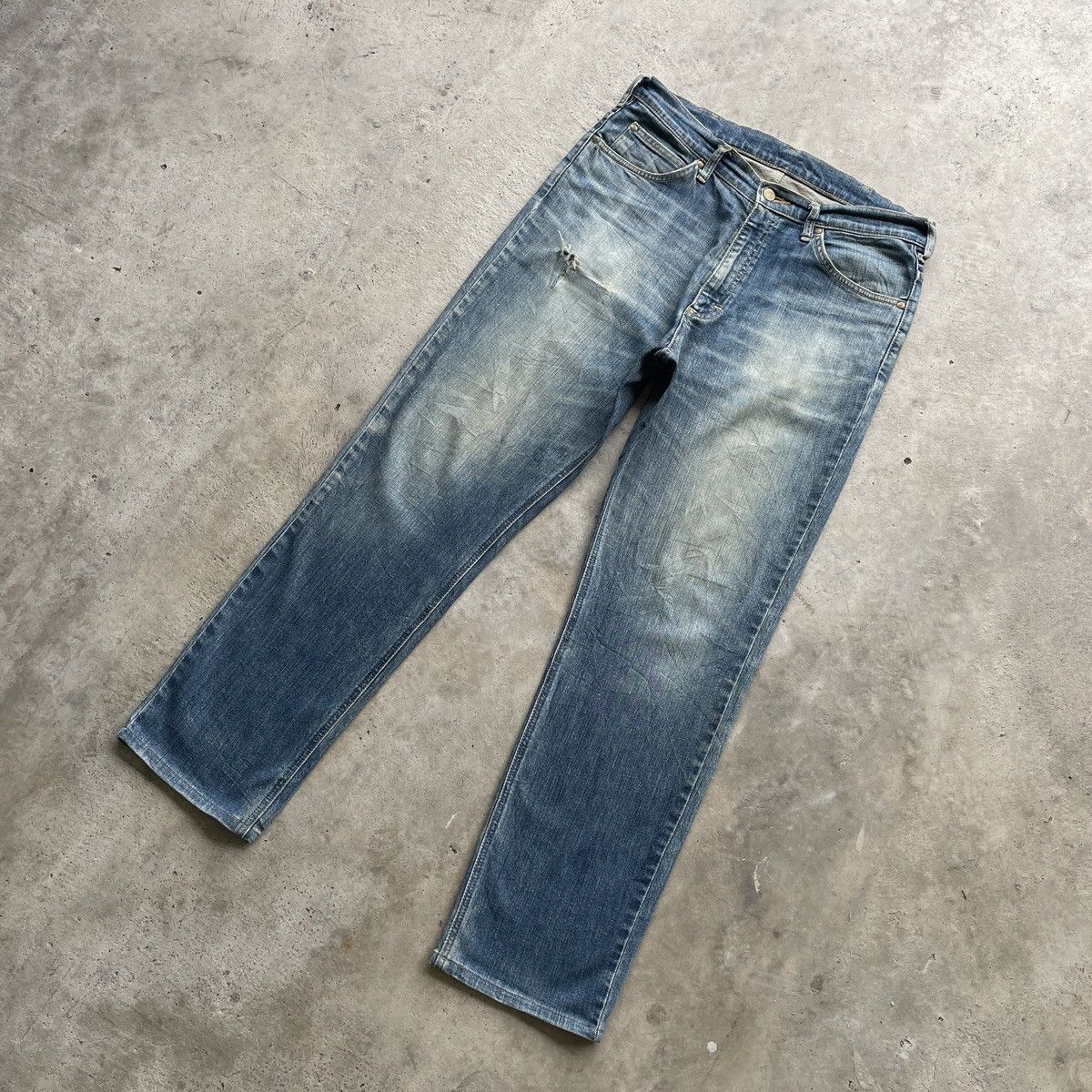 Japanese Brand Vintage Japan 🇯🇵 Lee Jeans Faded Denim Pants RUSTY W33x30 Size US 33 - 2 Thumbnail