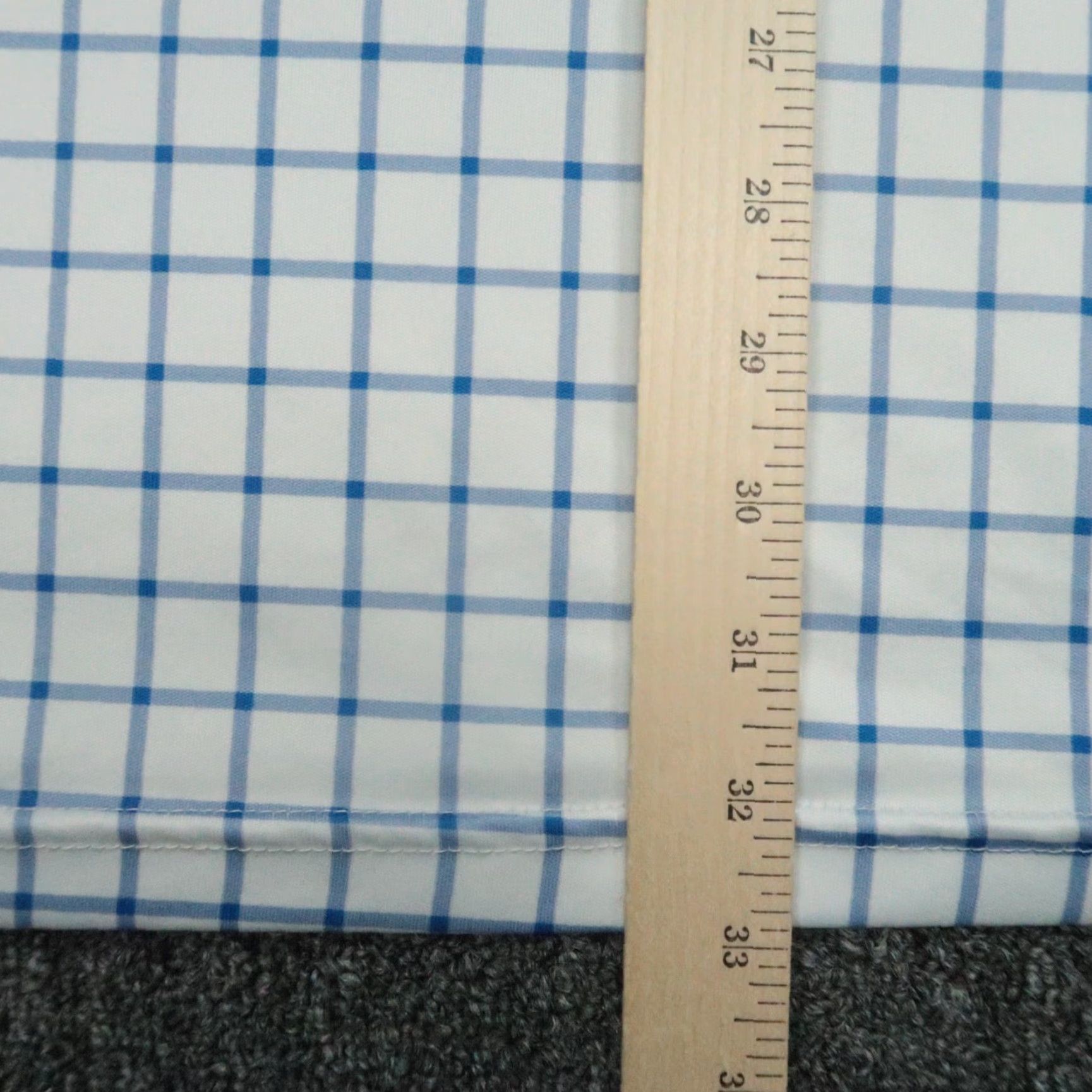 Vintage Collars & Co Shirt Men 3XL White Blue Check Short Sleeve Performance Polo Size US XXL / EU 58 / 5 - 6 Thumbnail