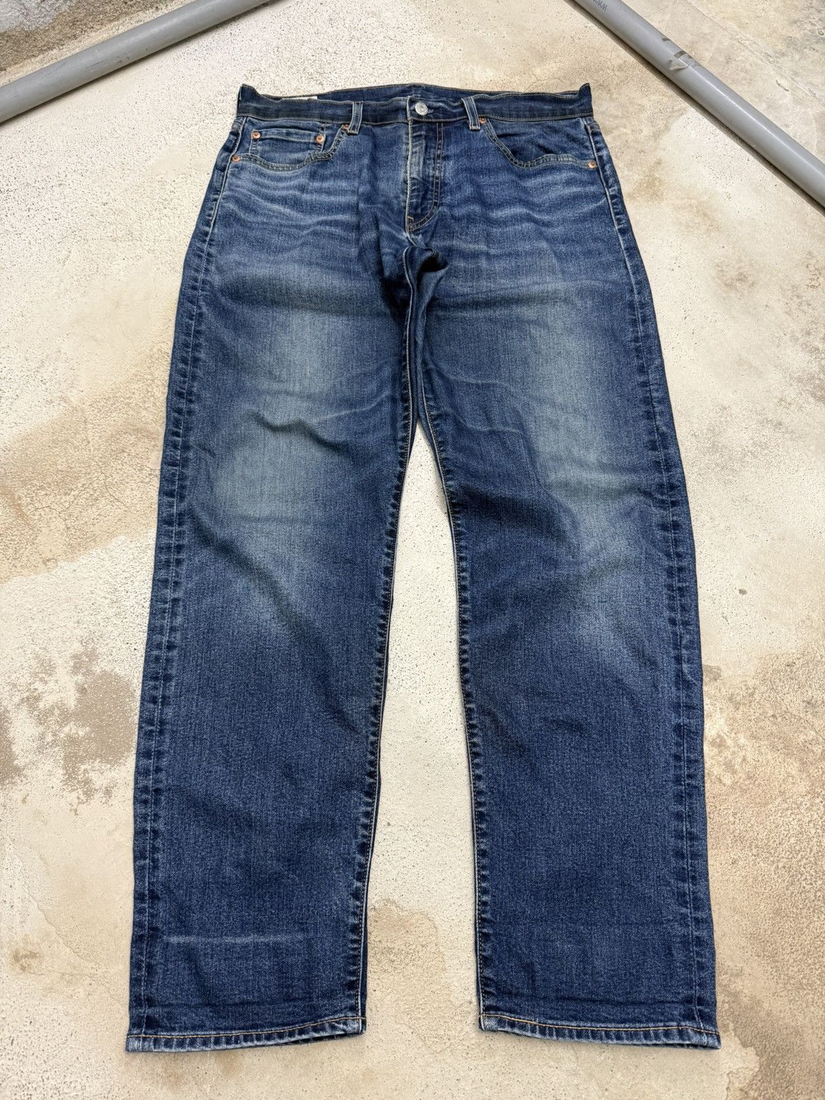 Levi's Levis 502 Big E Repro Stretch Warm Denim Chainstich Pants Size US 33 - 1 Thumbnail