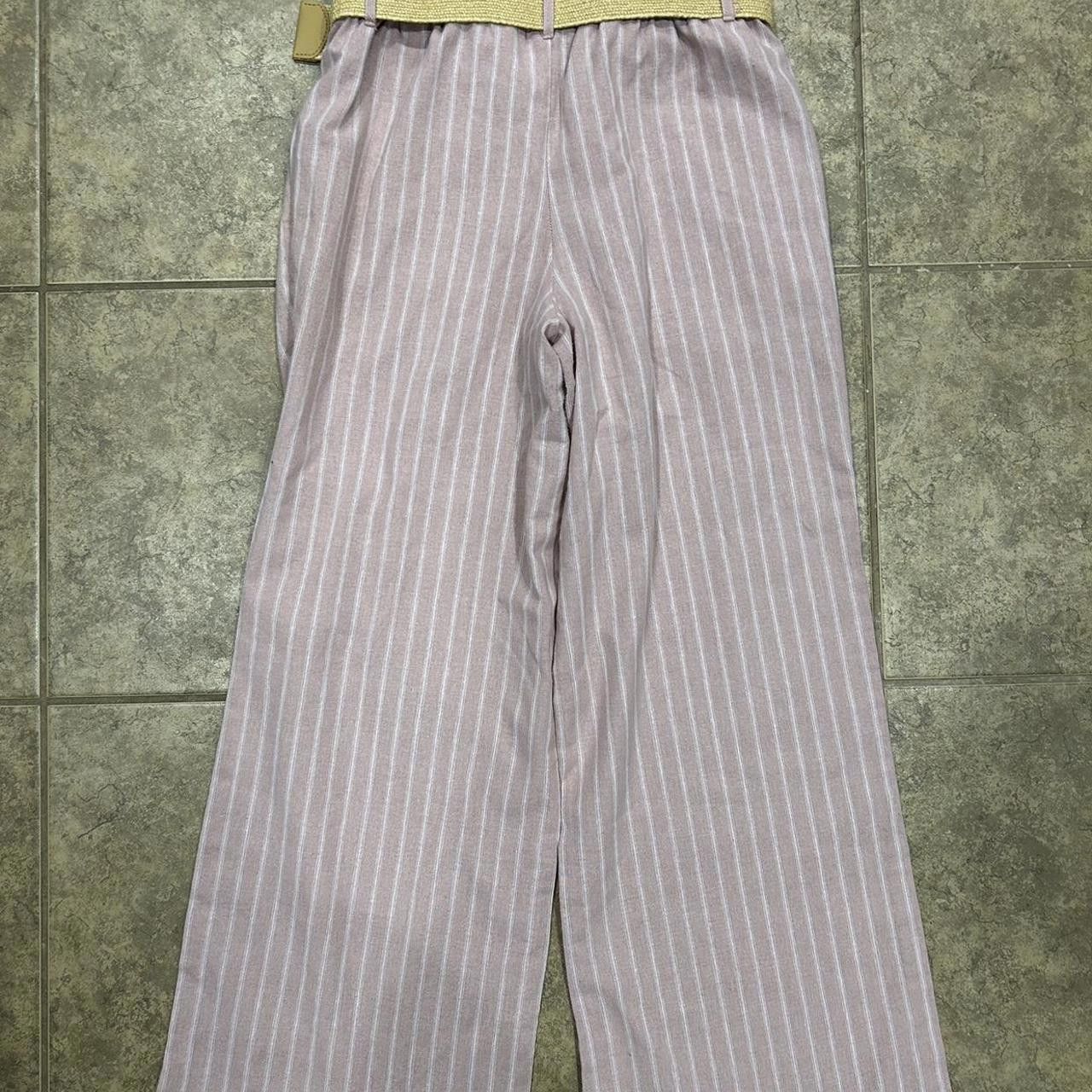 Designer No Comment Women's Pink and White Trousers Size 32" / US 10 / IT 46 - 4 Thumbnail