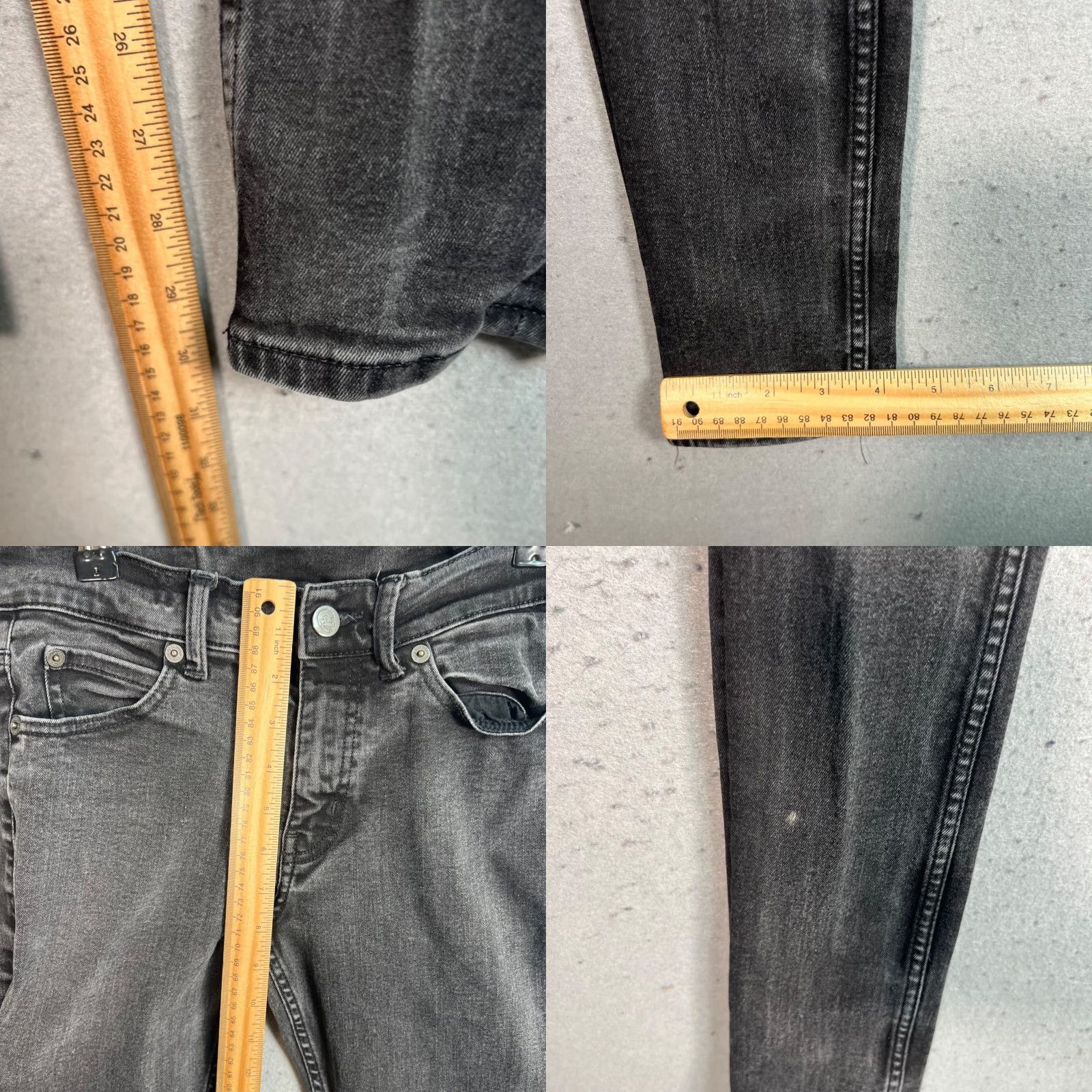 Cheap Monday Cheap Monday Jeans Skinny Womens 26 x 32 Black Denim Stretch Cotton Size 26" / US 2 / IT 38 - 8 Thumbnail