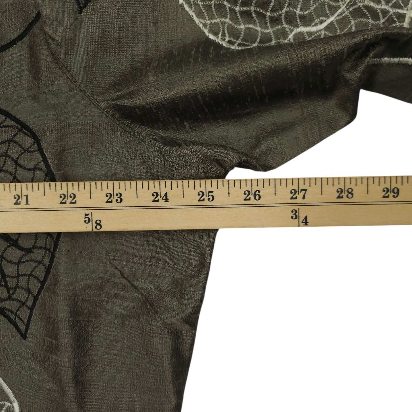 Other Yak Magik Shirt Jacket XL Embroidered Leaf Silk Boho Vintage Size XL / US 12-14 / IT 48-50 - 18 Thumbnail