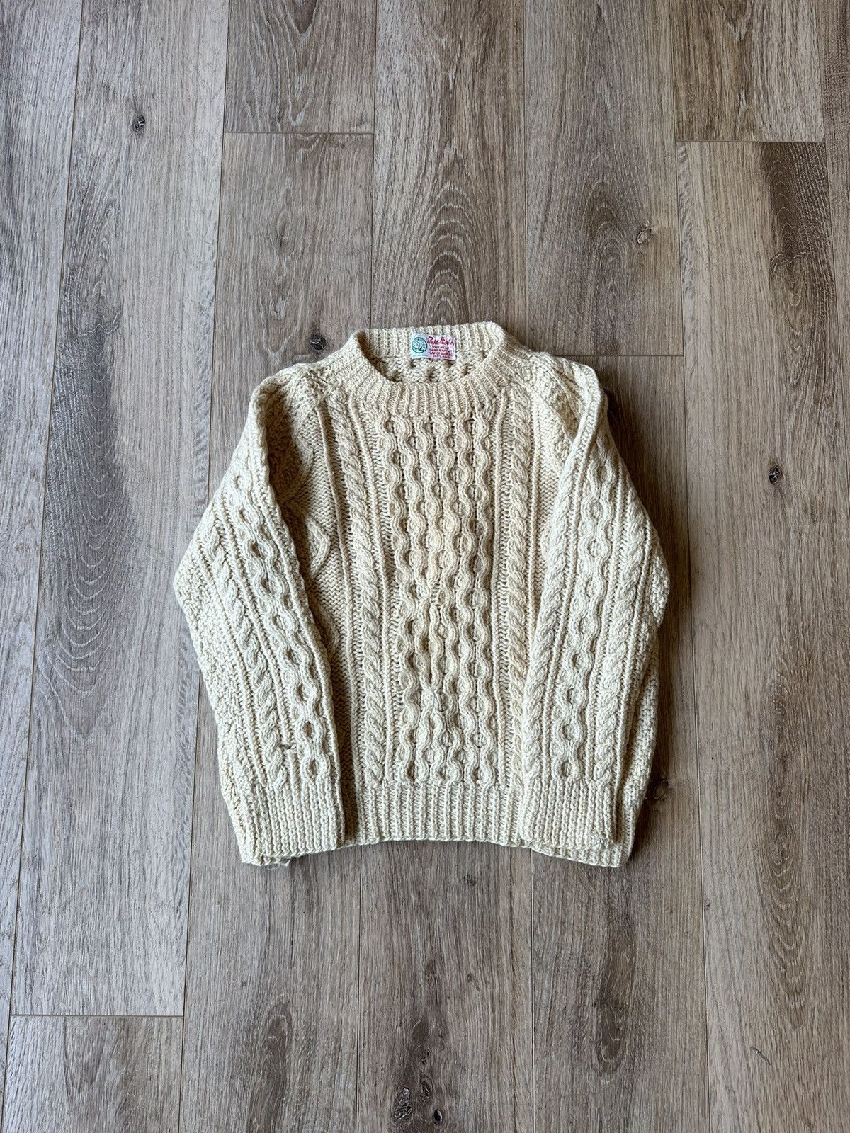 Vintage Vintage Ireland Wool Cable Knit Sweater Size XS / US 0-2 / IT 36-38 - 1 Thumbnail