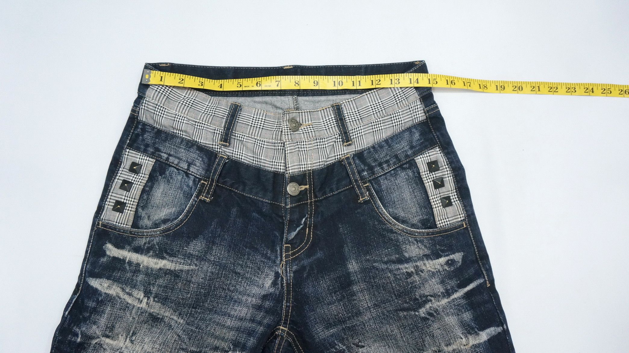 If Six Was Nine × PPFM × Tornado Mart PPFM Peyton Place Double Waist Distressed Roll Up Jeans Size US 29 - 6 Thumbnail