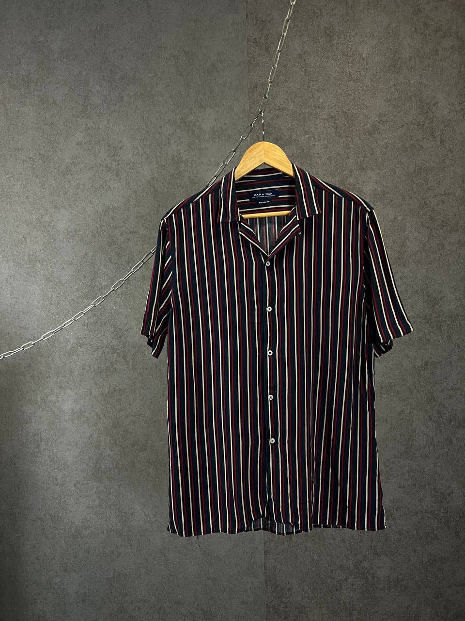 Zara Zara Man Hawaiian striped shirt Size US M / EU 48-50 / 2 - 1 Thumbnail