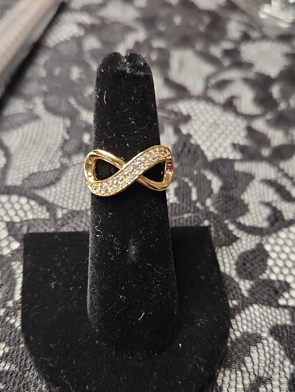 Other Gold Infinity CZ Ring Size 5.5 Size ONE SIZE - 1 Thumbnail
