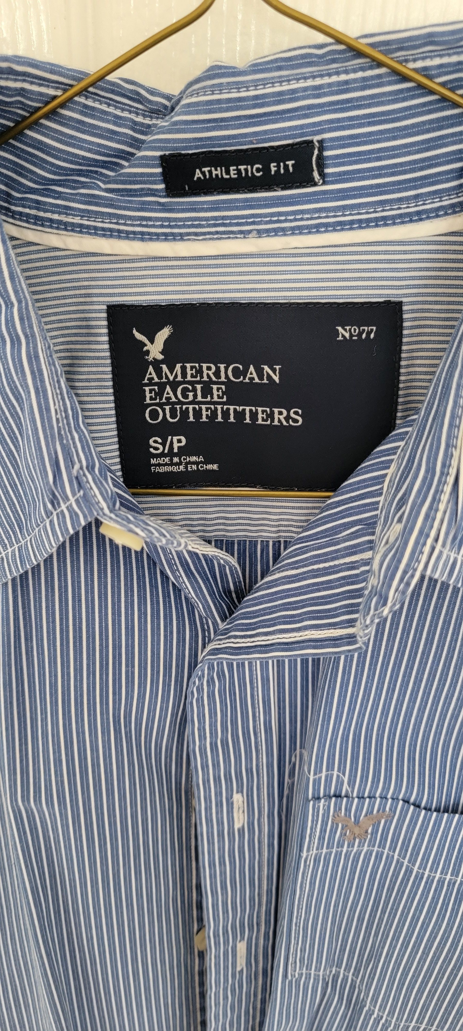 American Eagle Outfitters Blue pinstripe shirt Size US S / EU 44-46 / 1 - 3 Thumbnail