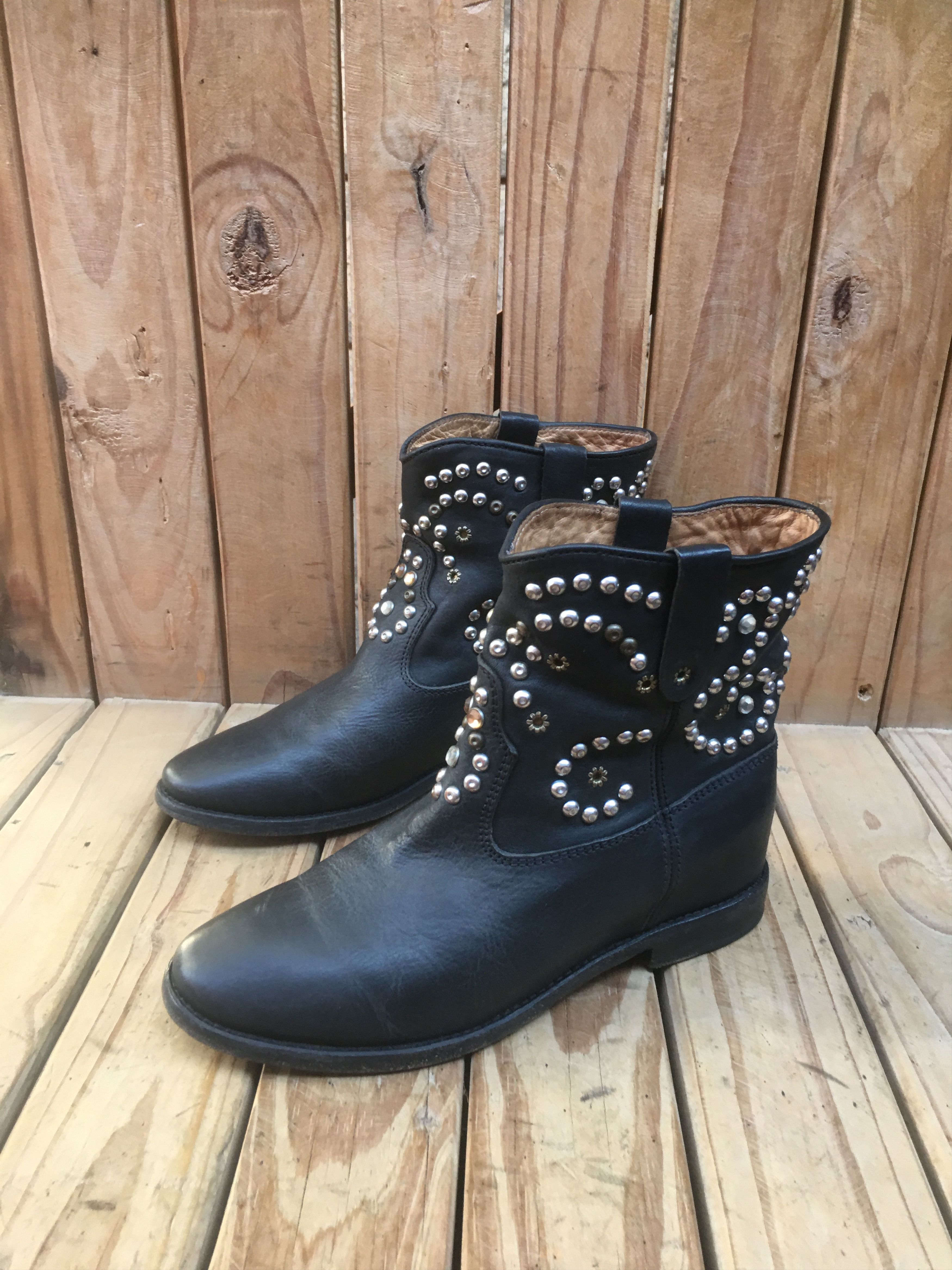 Isabel Marant Etoile isabel marant Etoile black leather boots Size US 7 / IT 37 - 2 Thumbnail