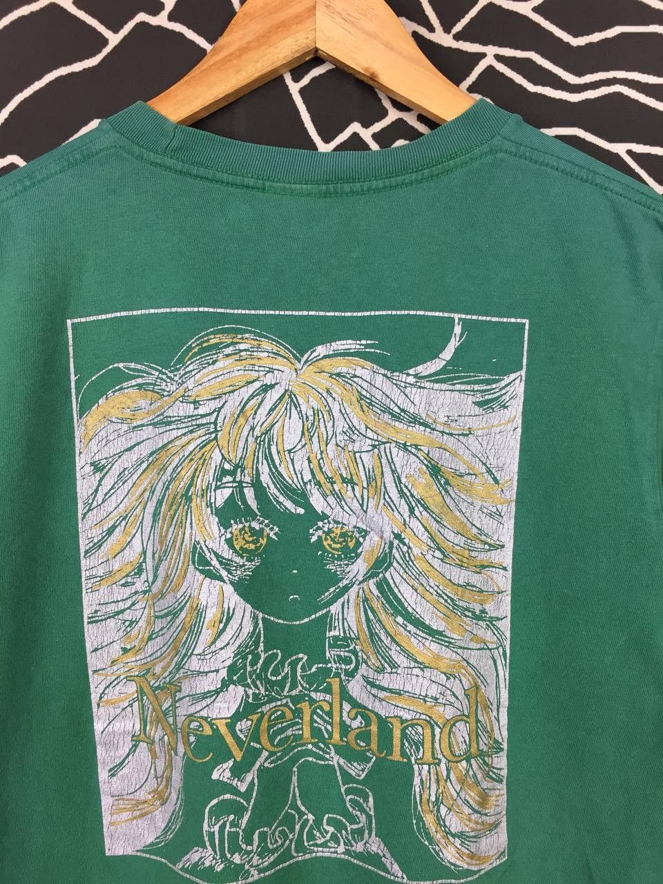 Vintage Neverland Anime Girl Graphic T-Shirt Green Manga Style Tee Size US S / EU 44-46 / 1 - 3 Thumbnail