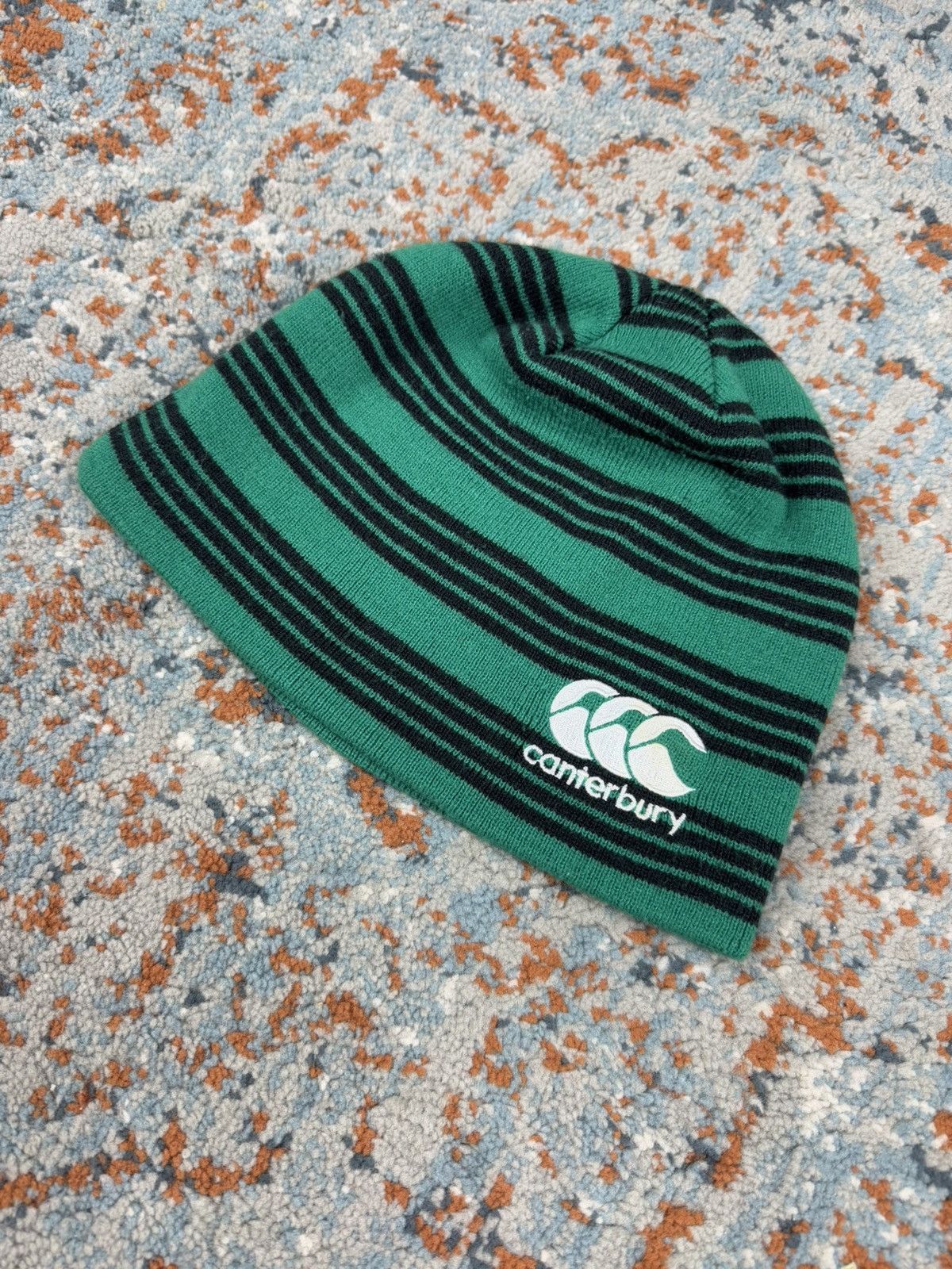 Canterbury of New Zealand × Vintage Vintage y2k IRFU Irish Rugby football union striped beanie Size ONE SIZE - 4 Thumbnail